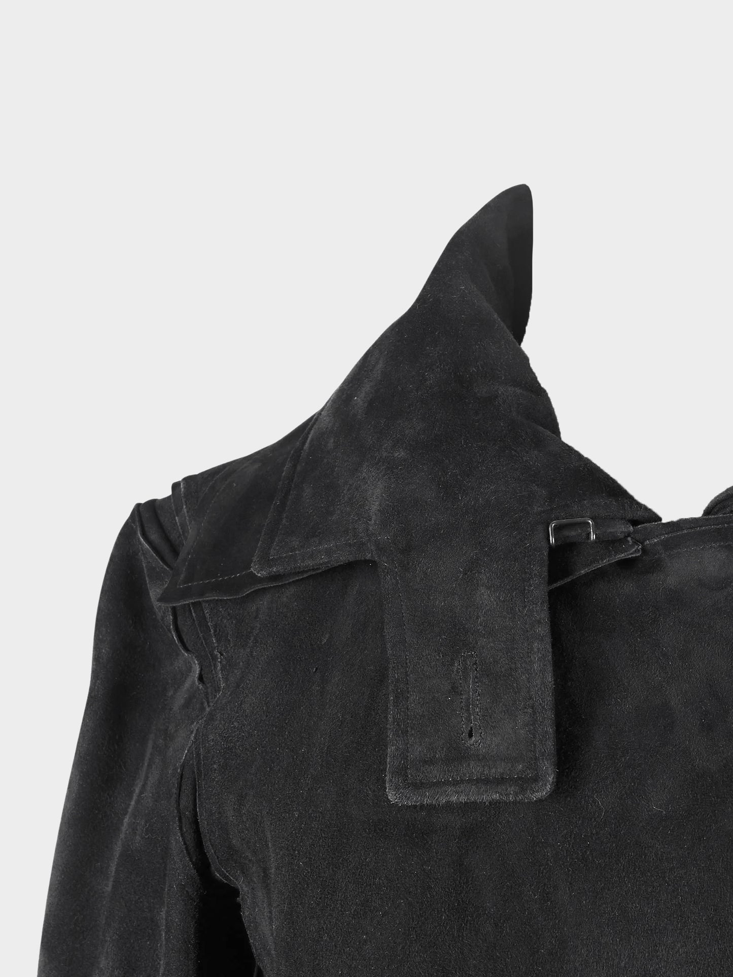 Yves Saint Laurent 2000s Rive Gauche Black Suede Jacket