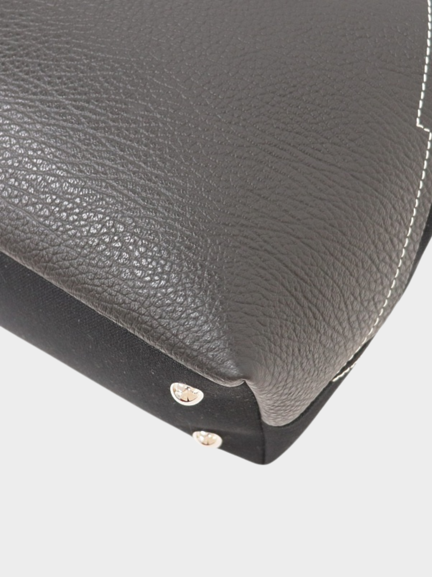 Maison Margiela 2020s Black Leather Canvas 5AC Tote Bag