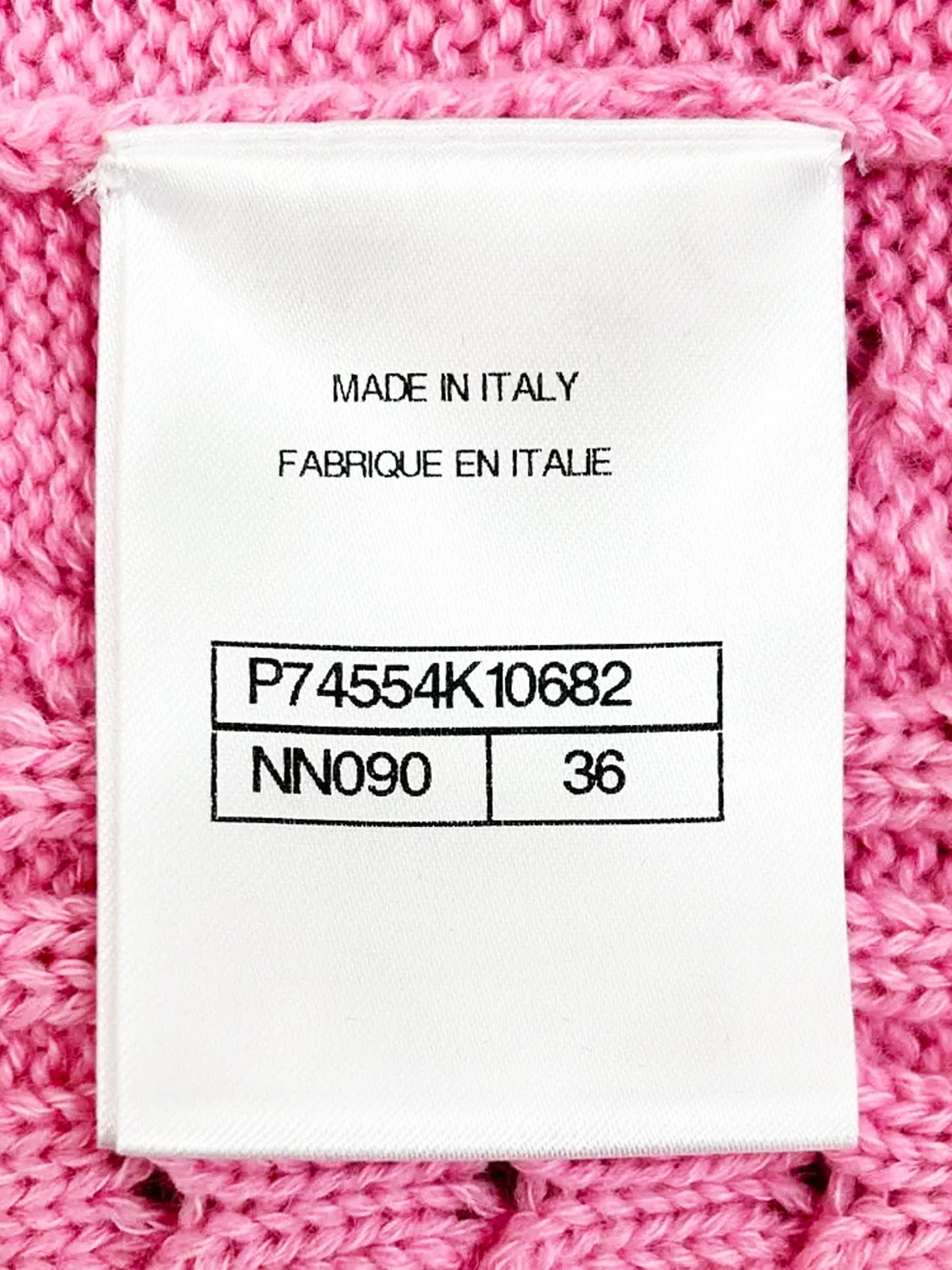 Chanel 2023 Pink Cable Knit Dress