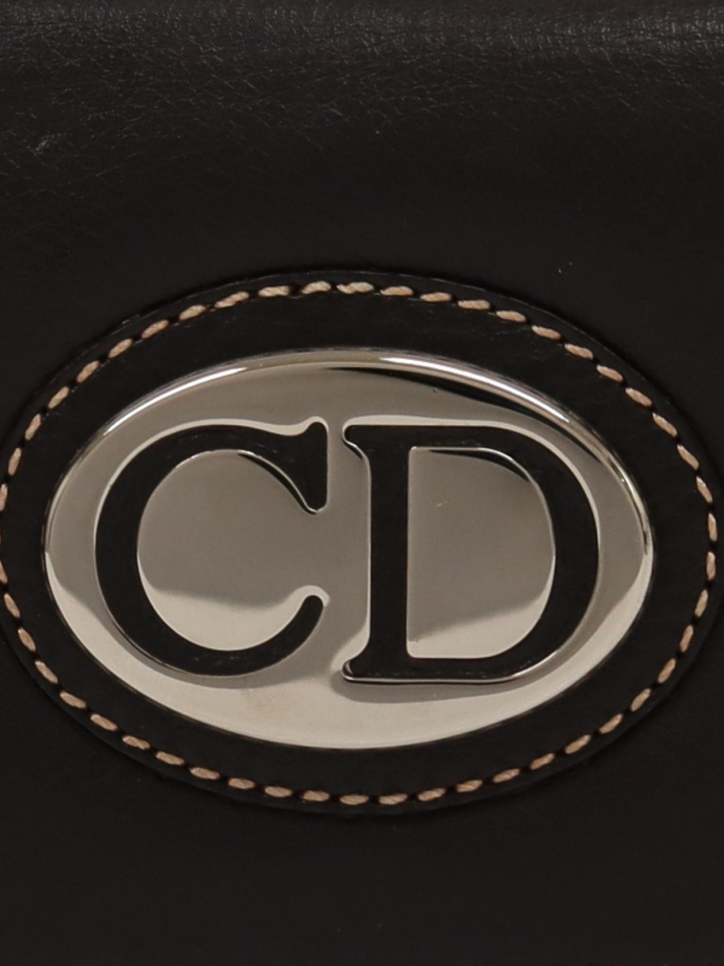 Christian Dior 2000s Black Leather CD Card Case