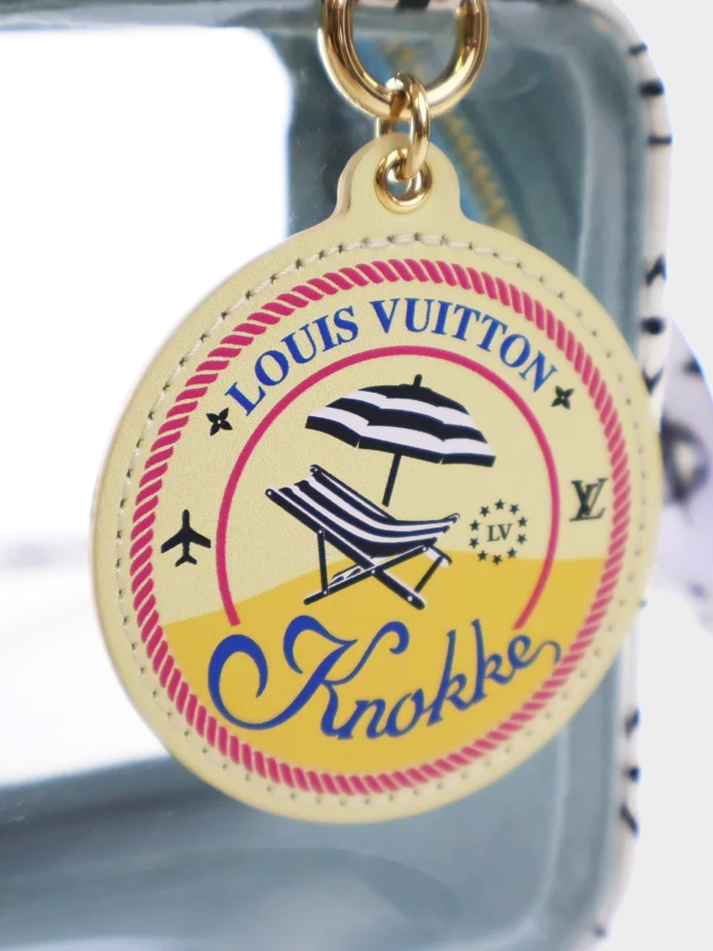Louis Vuitton 2019 Blue PVC Giant Monogram Beach Pouch