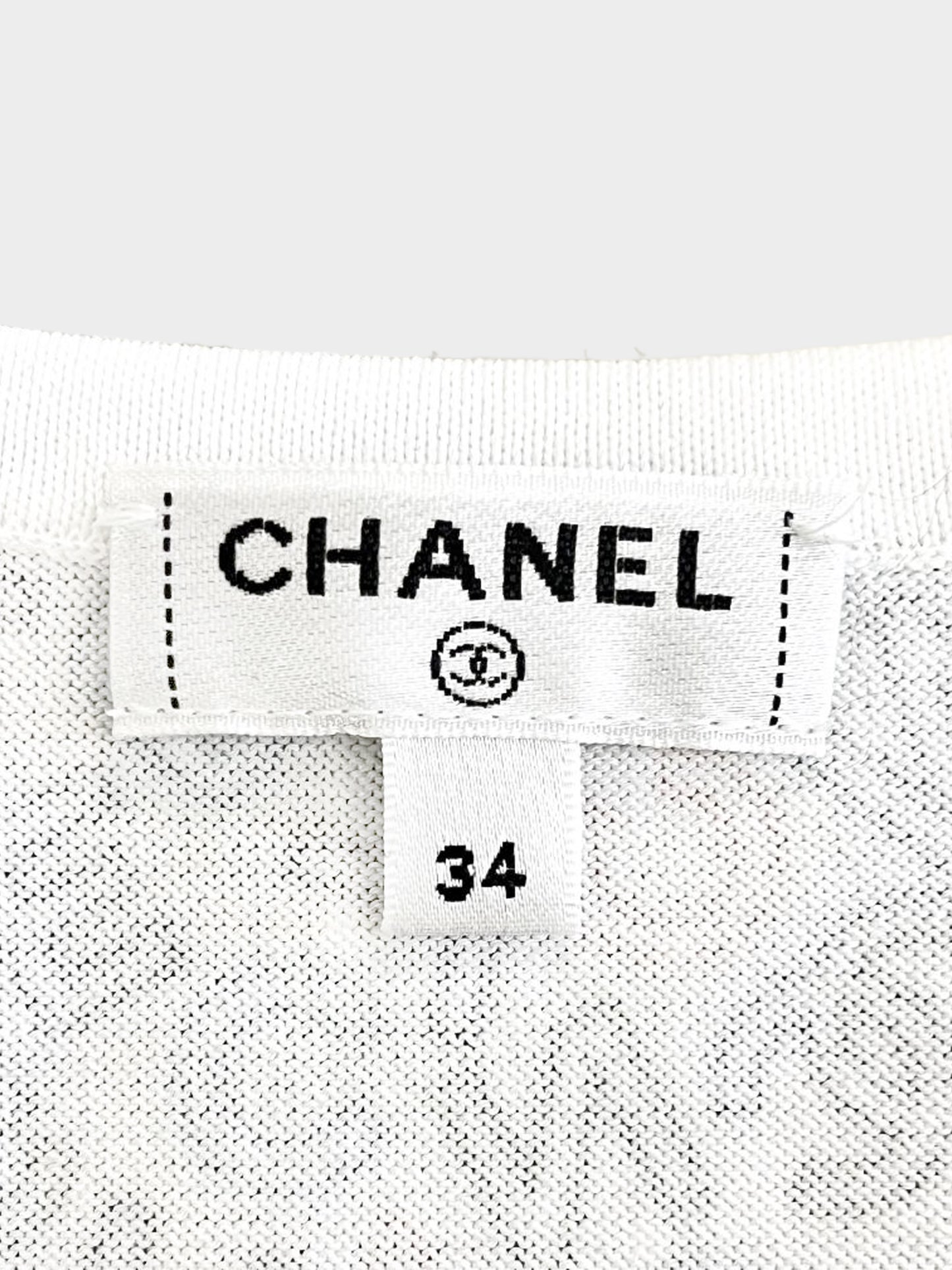 Chanel 2021 Multicolor Logo Print Cotton Tank Top