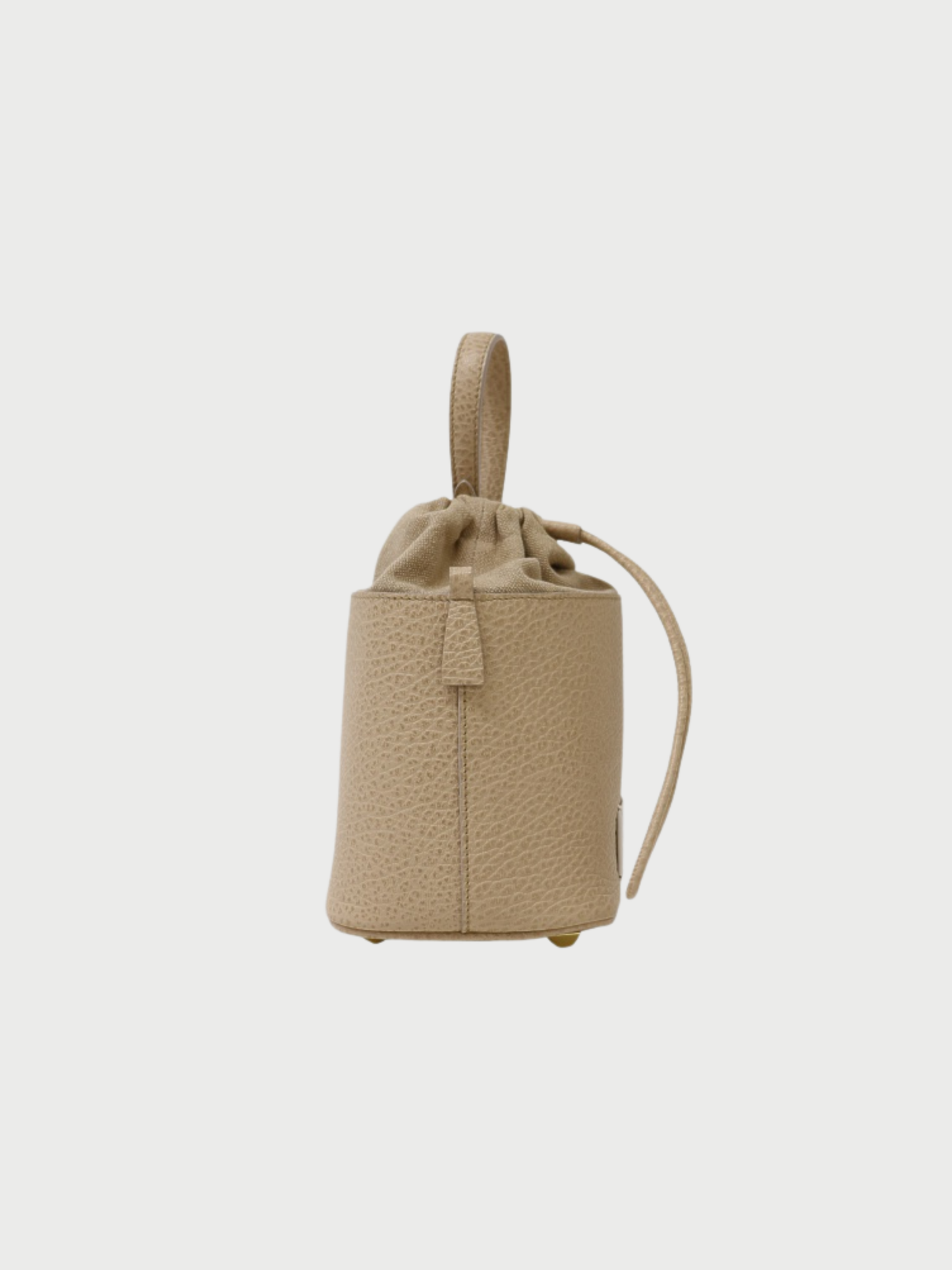 Maison Margiela 2020s Beige Leather 5AC Bucket Bag