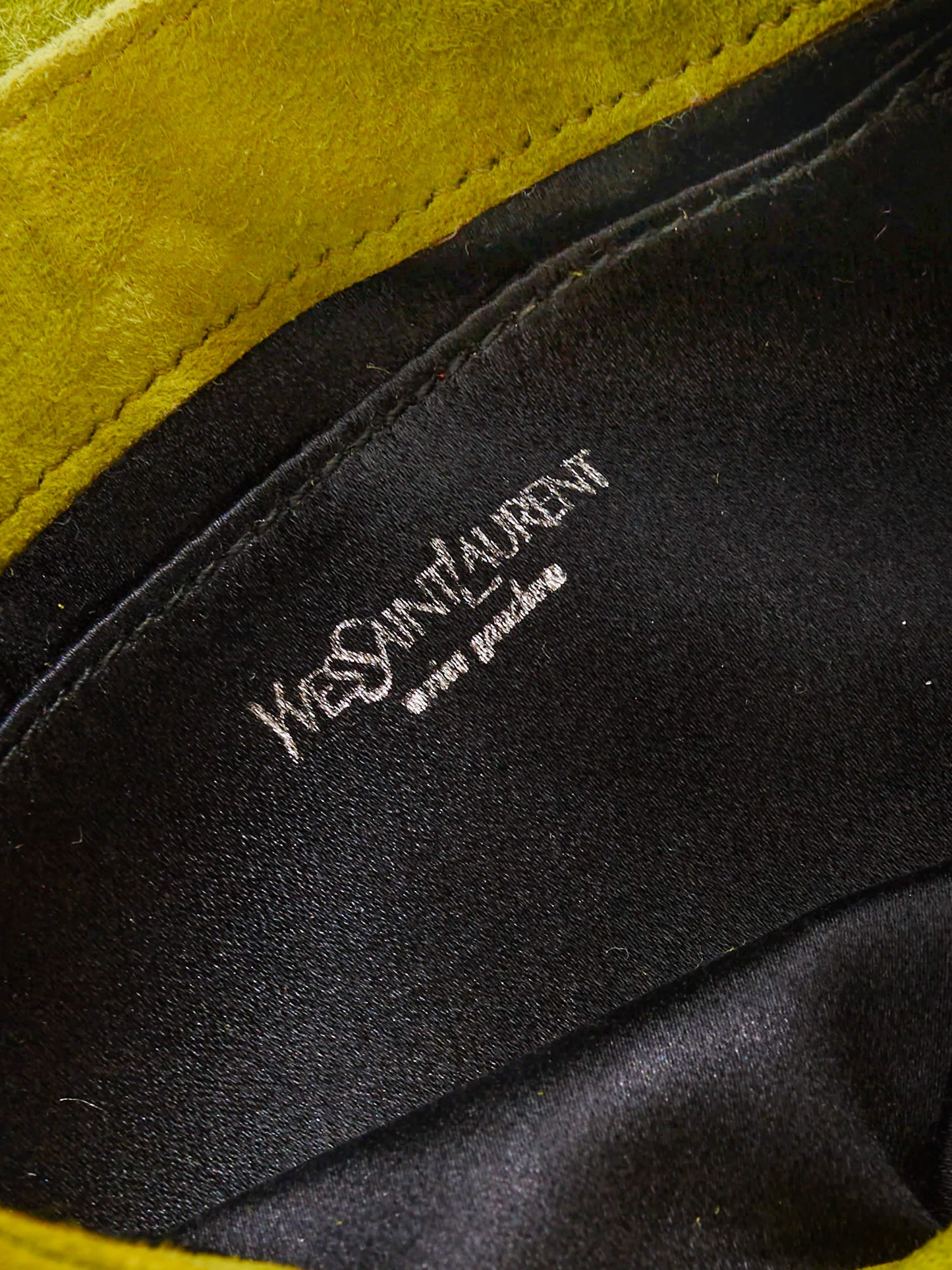 Yves Saint Laurent by Tom Ford FW 2003 Green Suede Nadja Rosette Bag