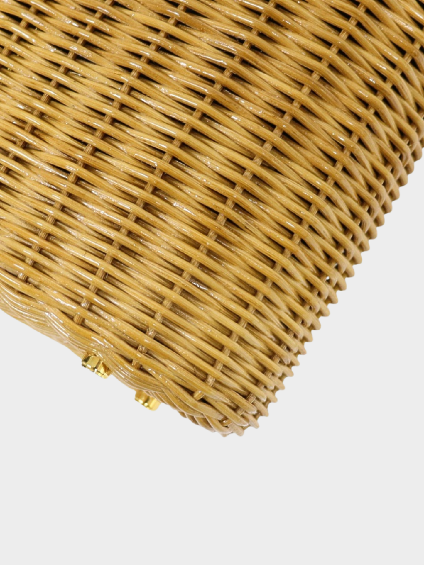 Salvatore Ferragamo 2020s Beige Rattan Gancini Basket Bag