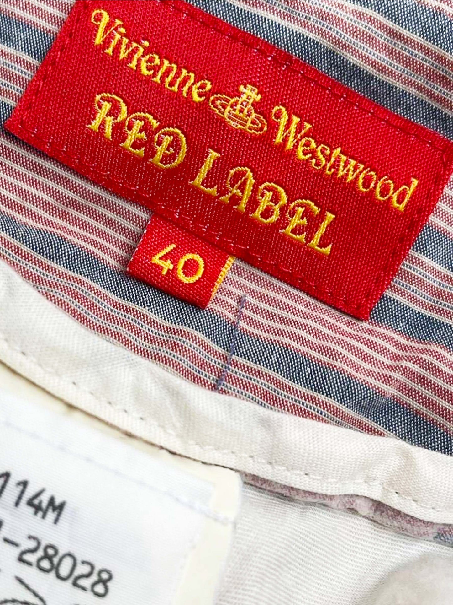 Vivienne Westwood 2004 Striped Deformed Linen Skirt