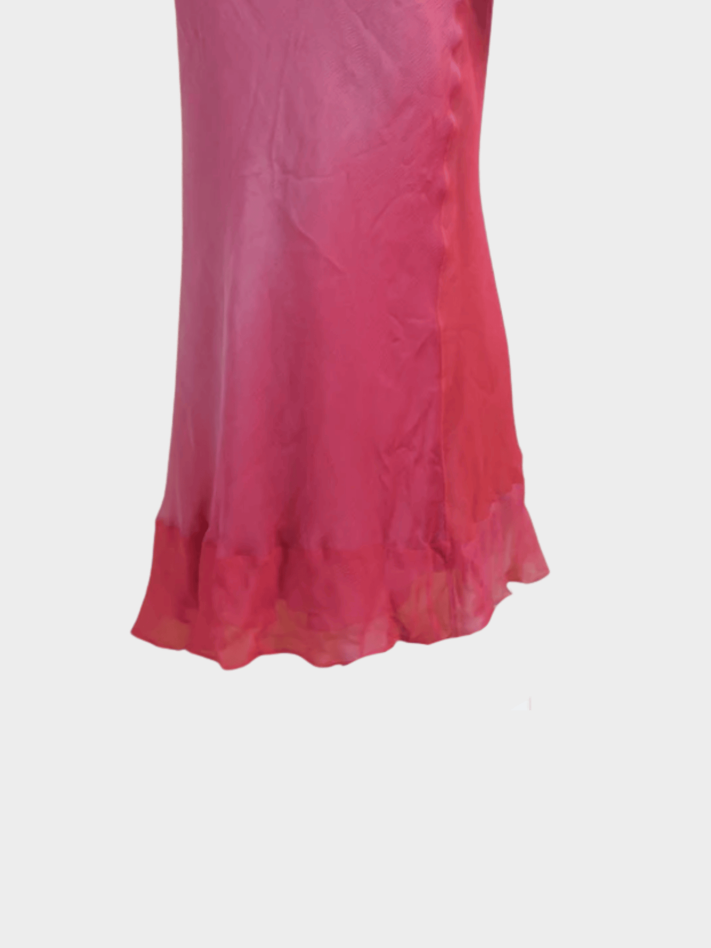 Christian Dior FW 2000 Boutique Pink Flocked Top and Gradient Skirt