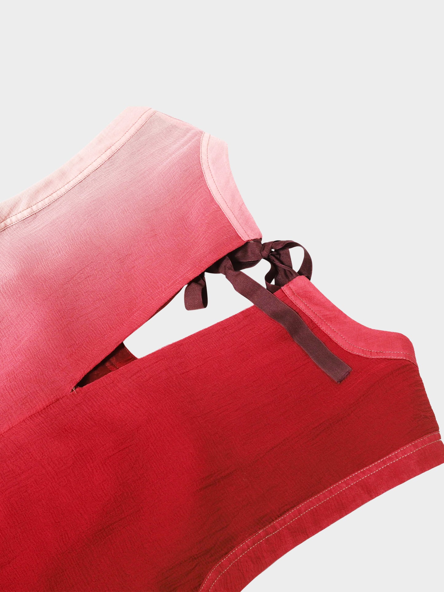 Prada 2000s Gradient Red Dyed Silk Dress