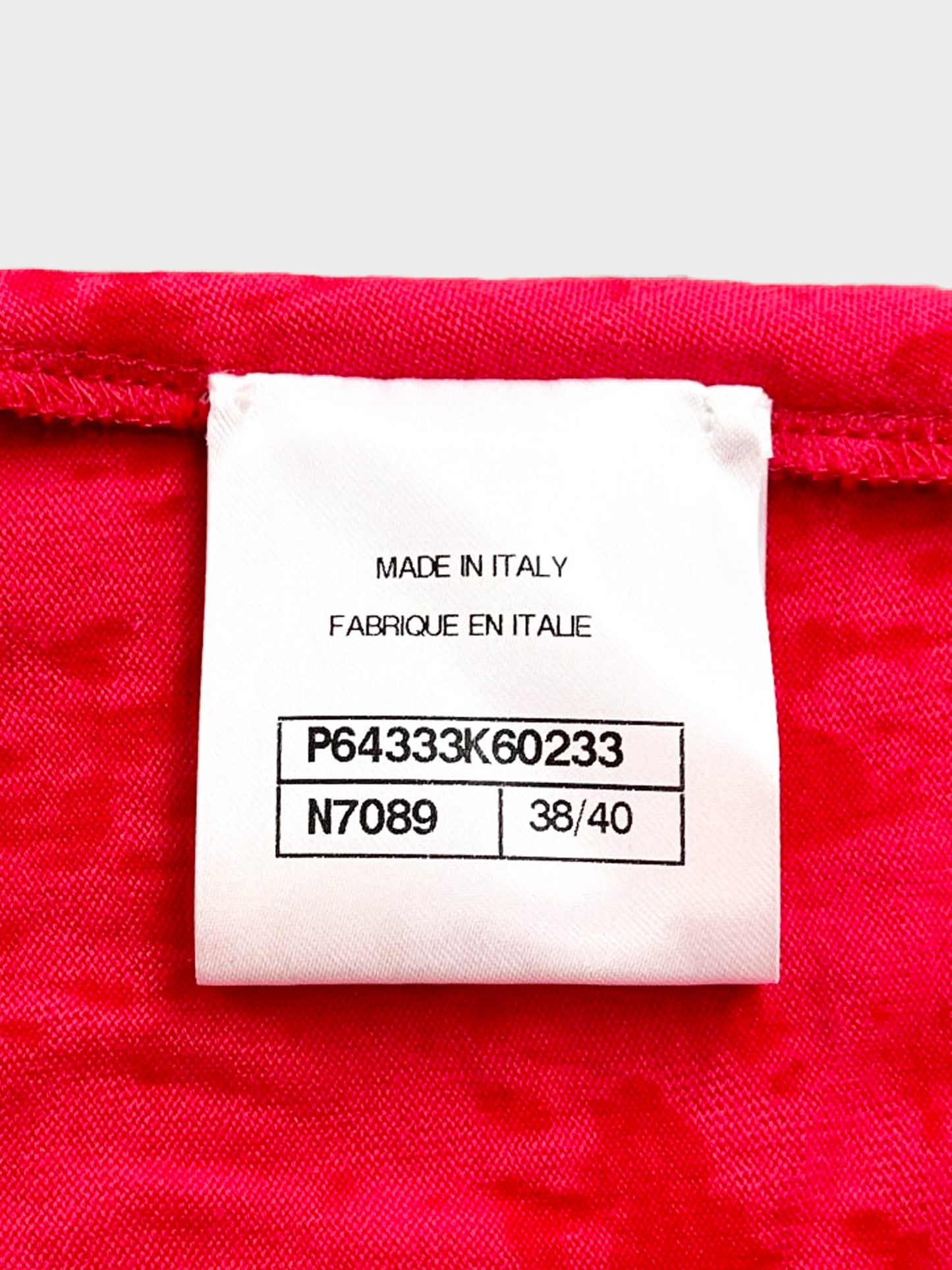 Chanel 2021 Red Rope Logo Cotton Wrap T-shirt