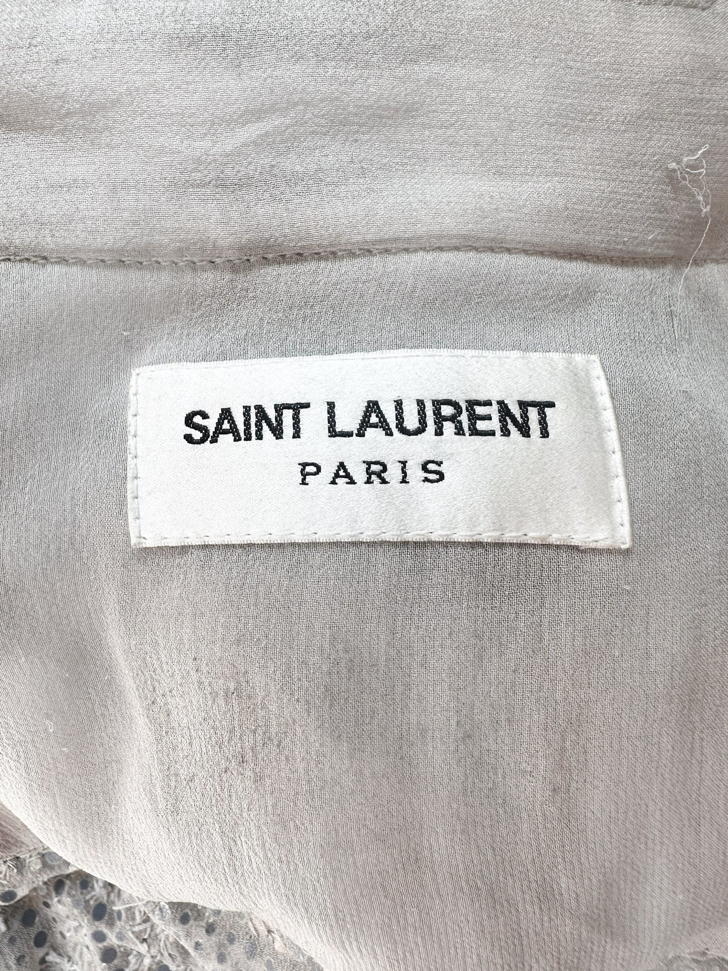 Saint Laurent FW 2017 Crystal Embroidered Button Up Shirt