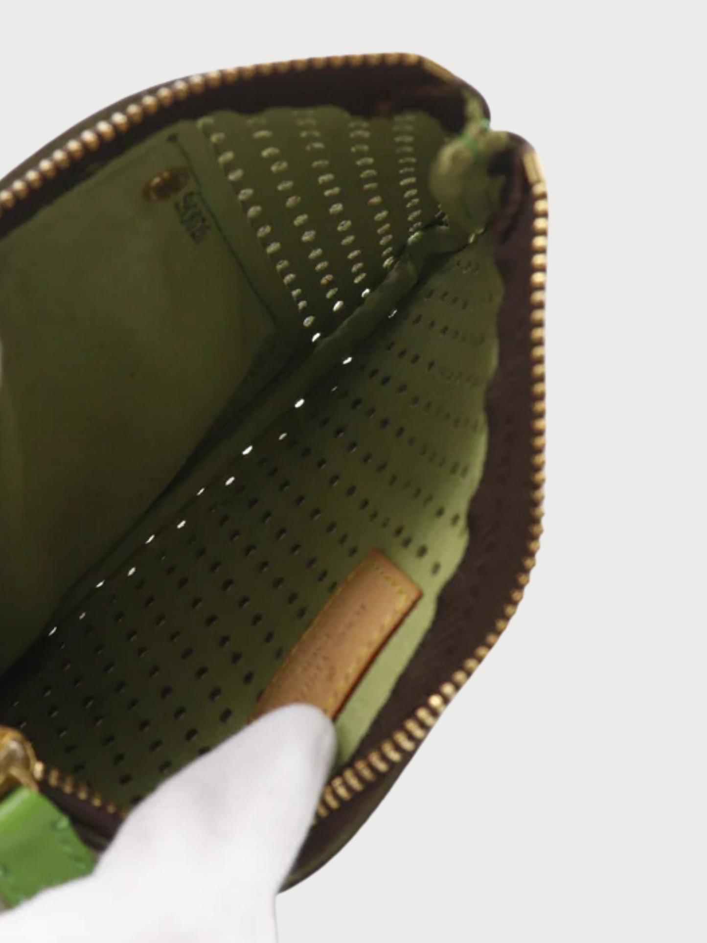Louis Vuitton 2006 Brown Monogram Perfo Canvas Pochette Plat