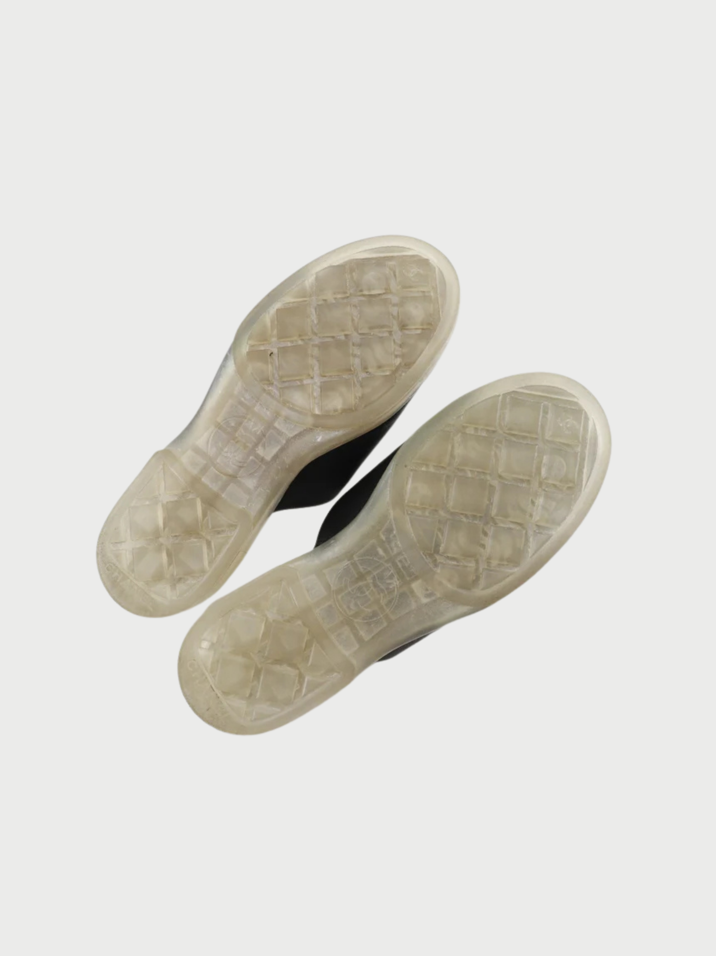 Chanel 2005 Coco Mark Black Strap Sandal Flats