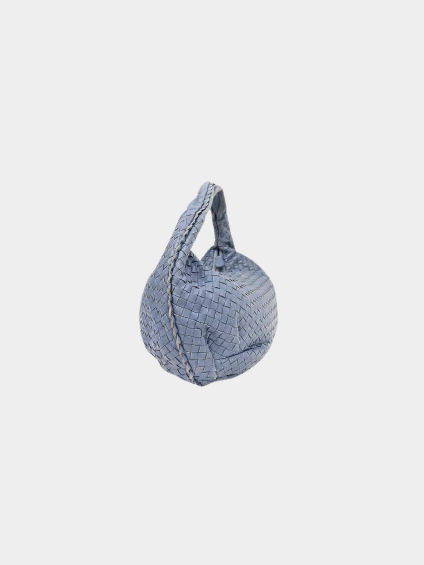 Bottega Veneta 2010s Blue Intrecciato Shoulder Bag