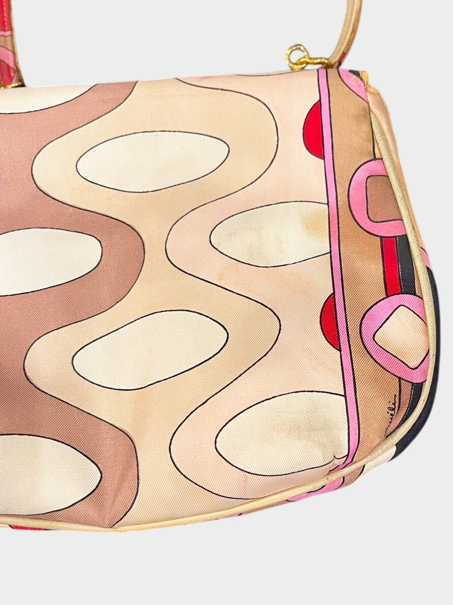 Emilio Pucci 1960s Multicolor Abstract Print Handbag