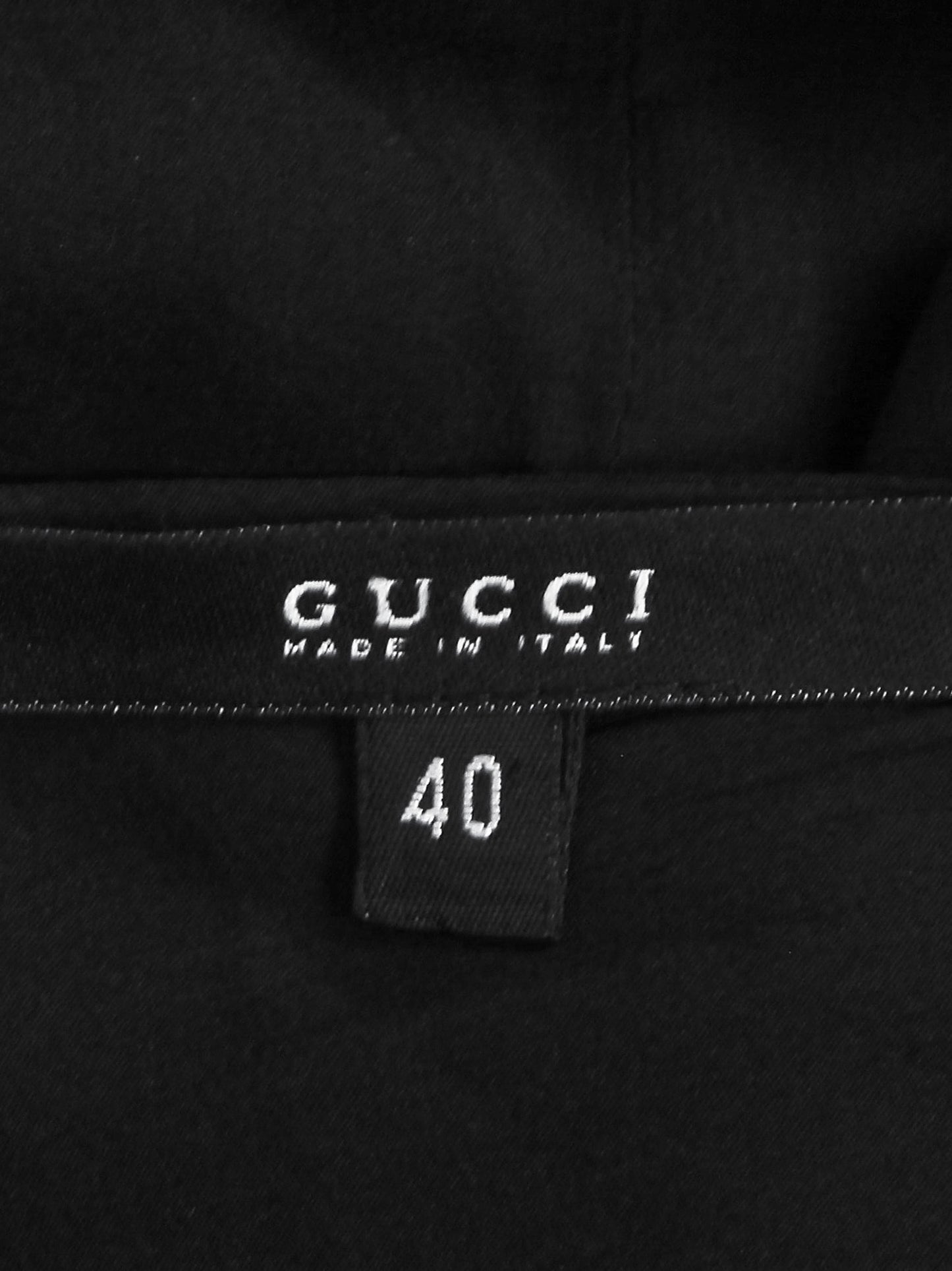 Gucci by Tom Ford SS 2005 Black Halter Dress with Gold Metal Embellishments