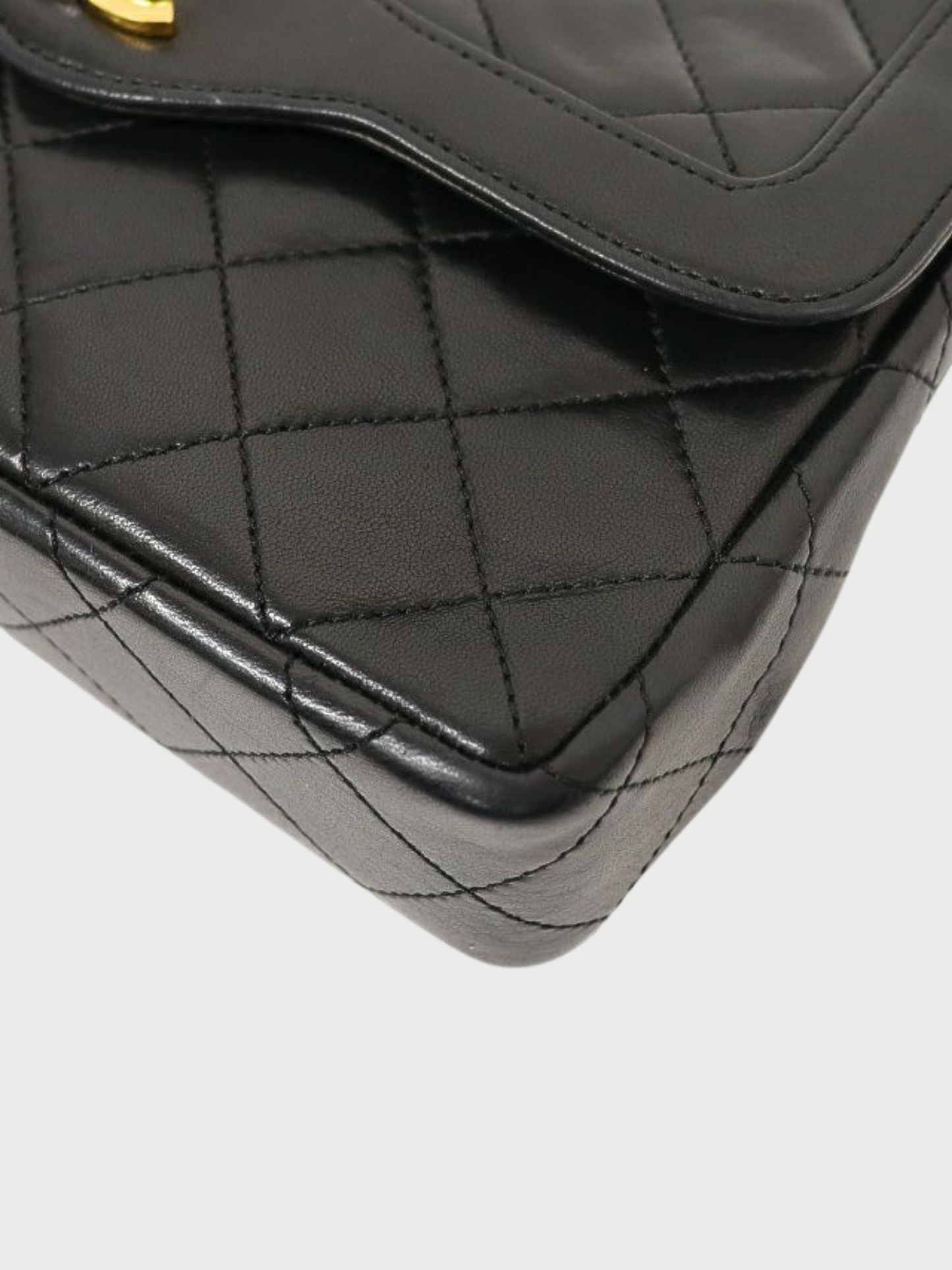 Chanel 1980s Black Lambskin Paris-Limited Matelassé Double Flap Shoulder Bag