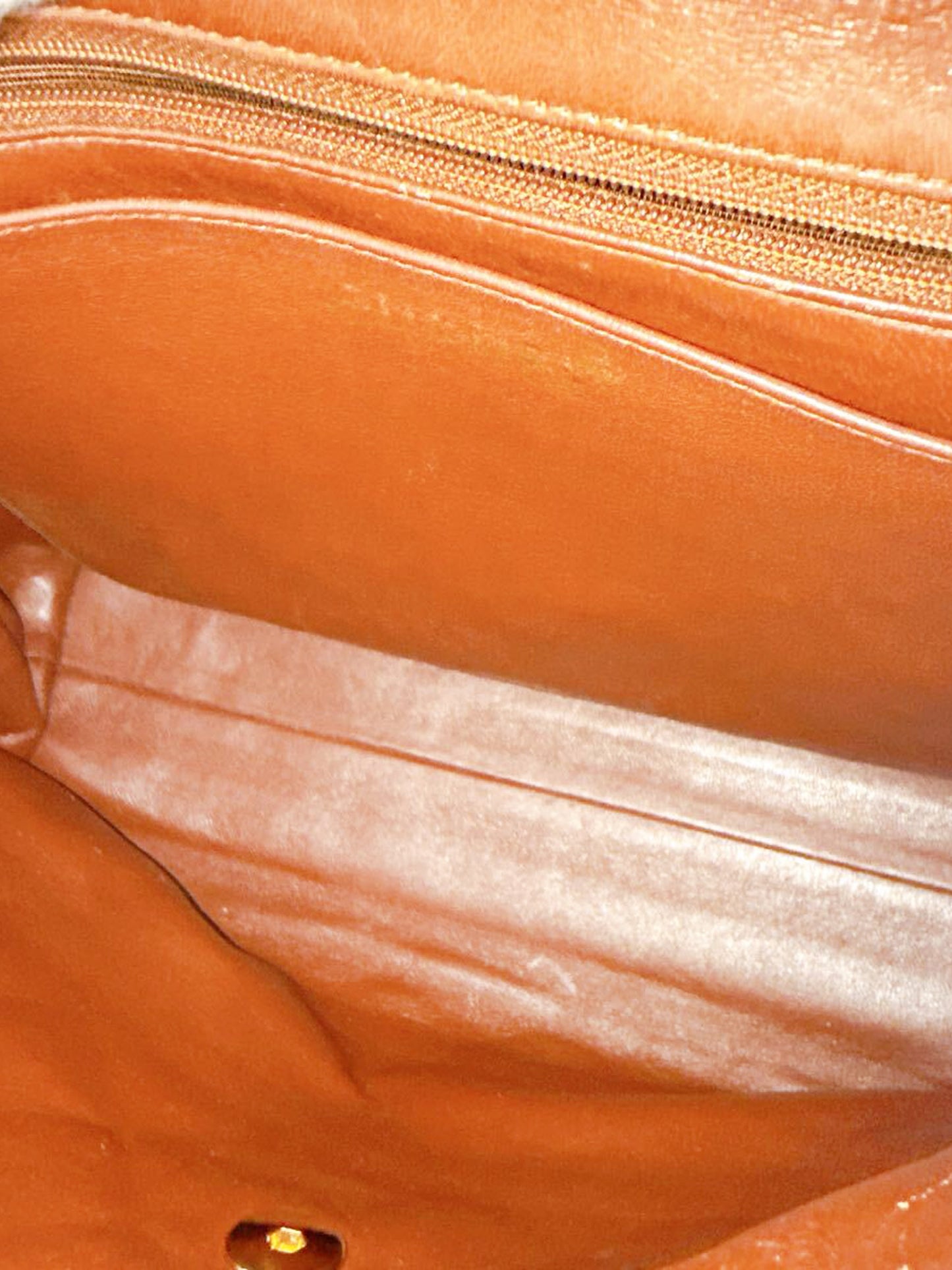 Chanel 1990s Brown Lambskin Kelly Flap Bag