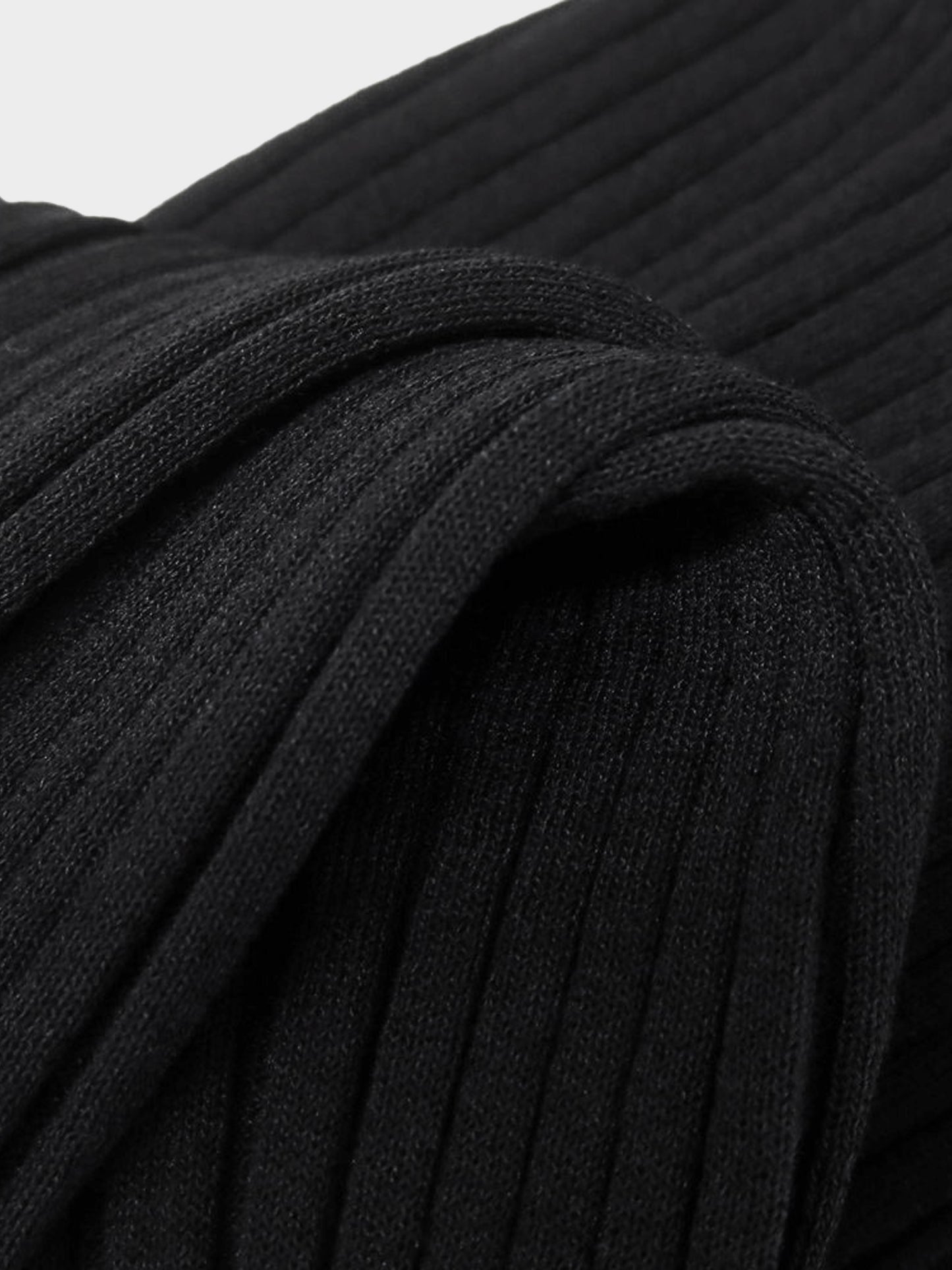 Issey Miyake FW 2024 Black Ribbed Knit Long Dress
