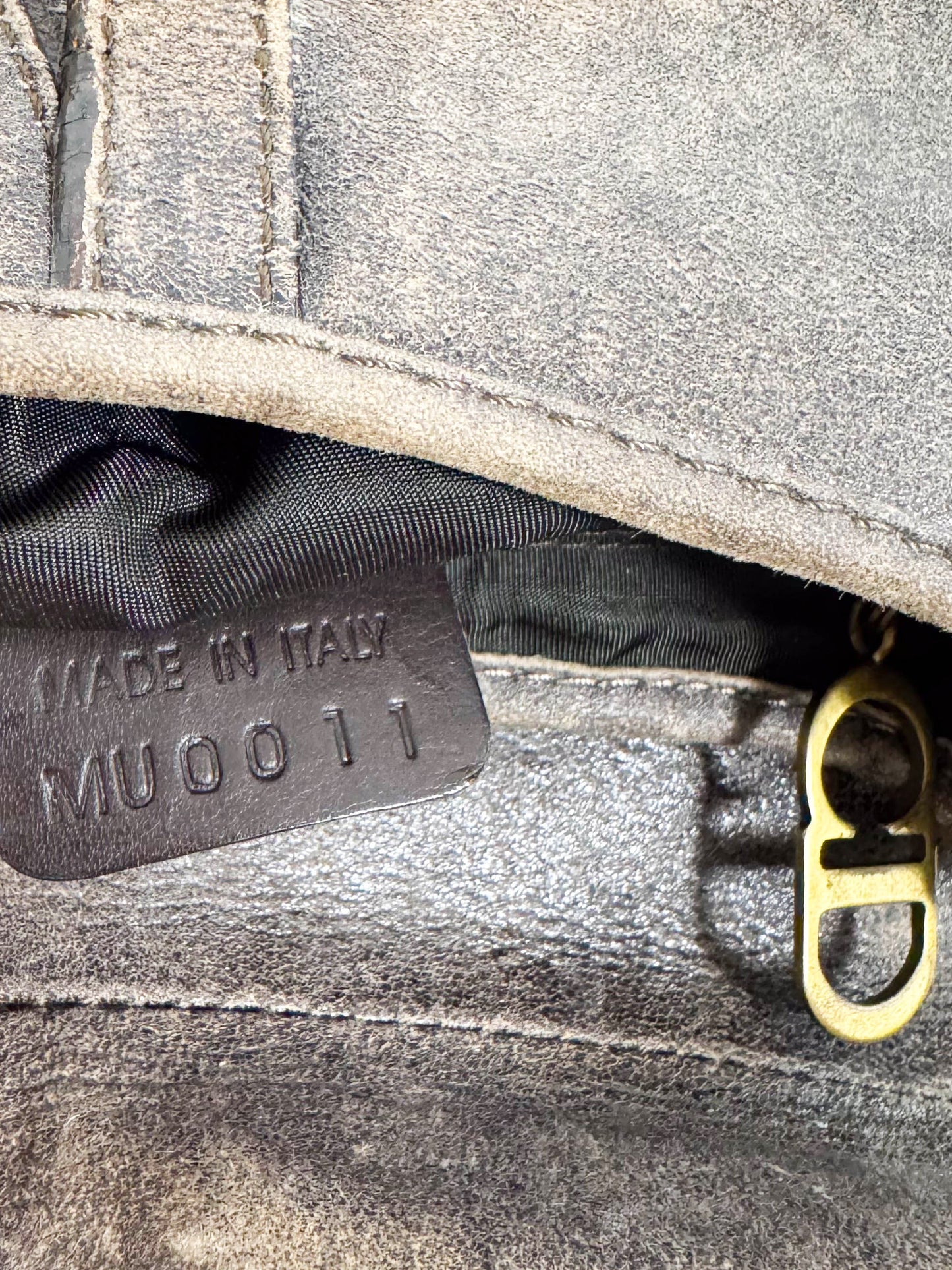 Christian Dior 2001 Aged Brown Suede Saddle Bag