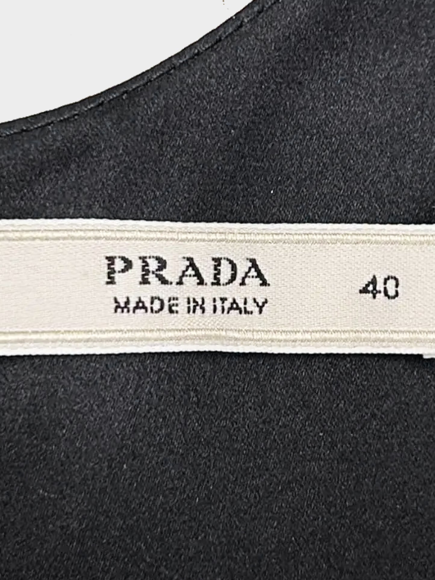 Prada 2007 Navy Blue Silk Peplum Dress