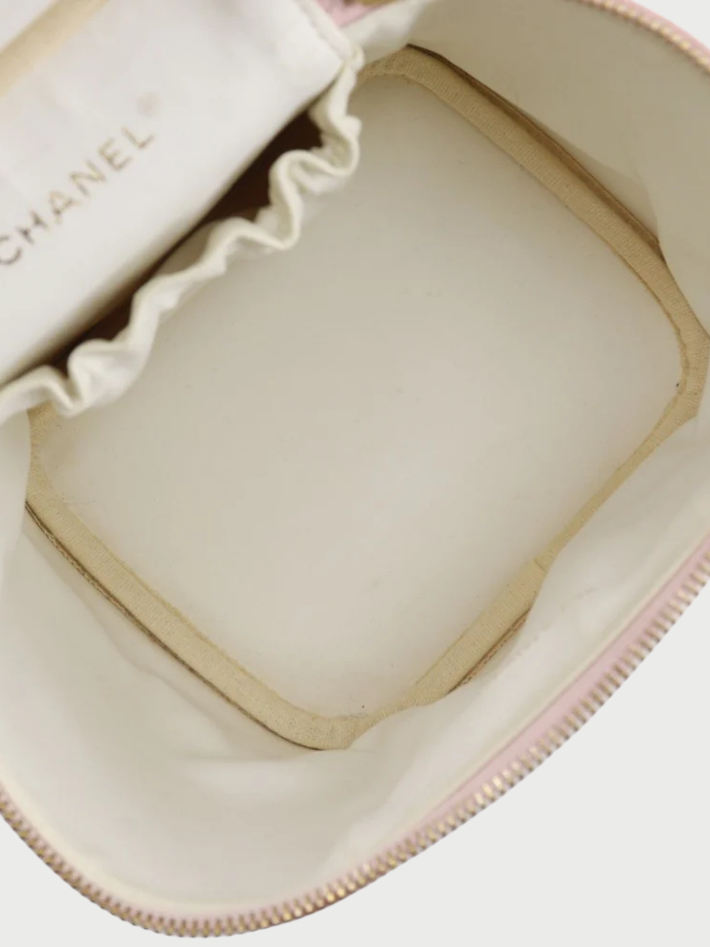 Chanel 2000s Raspberry Pink Caviar COCO Mark Vanity Pouch