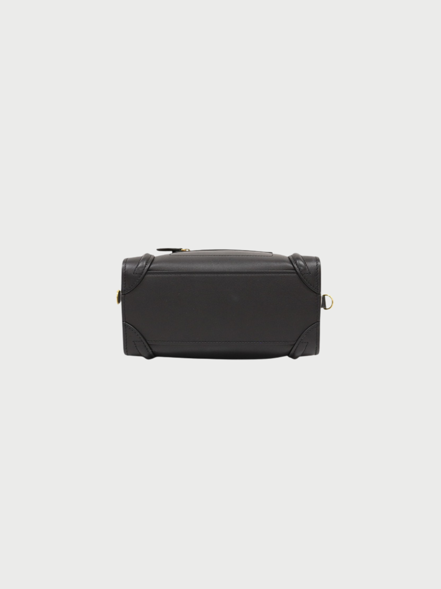 Celine 2010s Black Leather Luggage Nano Bag