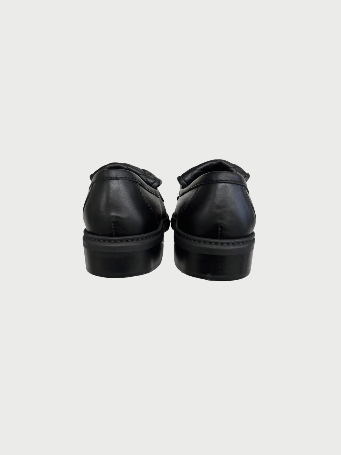 Chanel FW 2020-2021 Black Quilted Leather Turn Lock Loafers