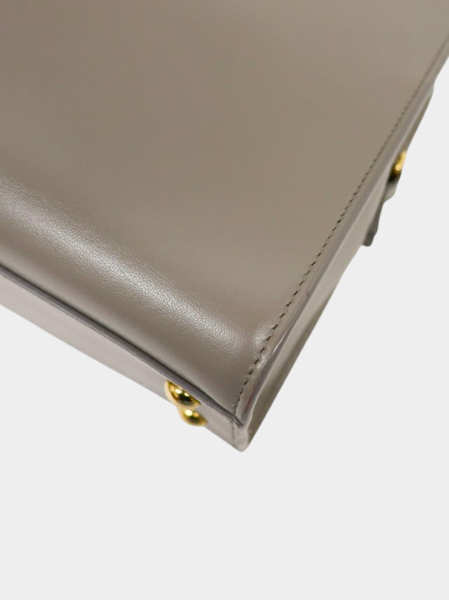 Yves Saint Laurent 2010s Gray Leather Baby Cabas Bag