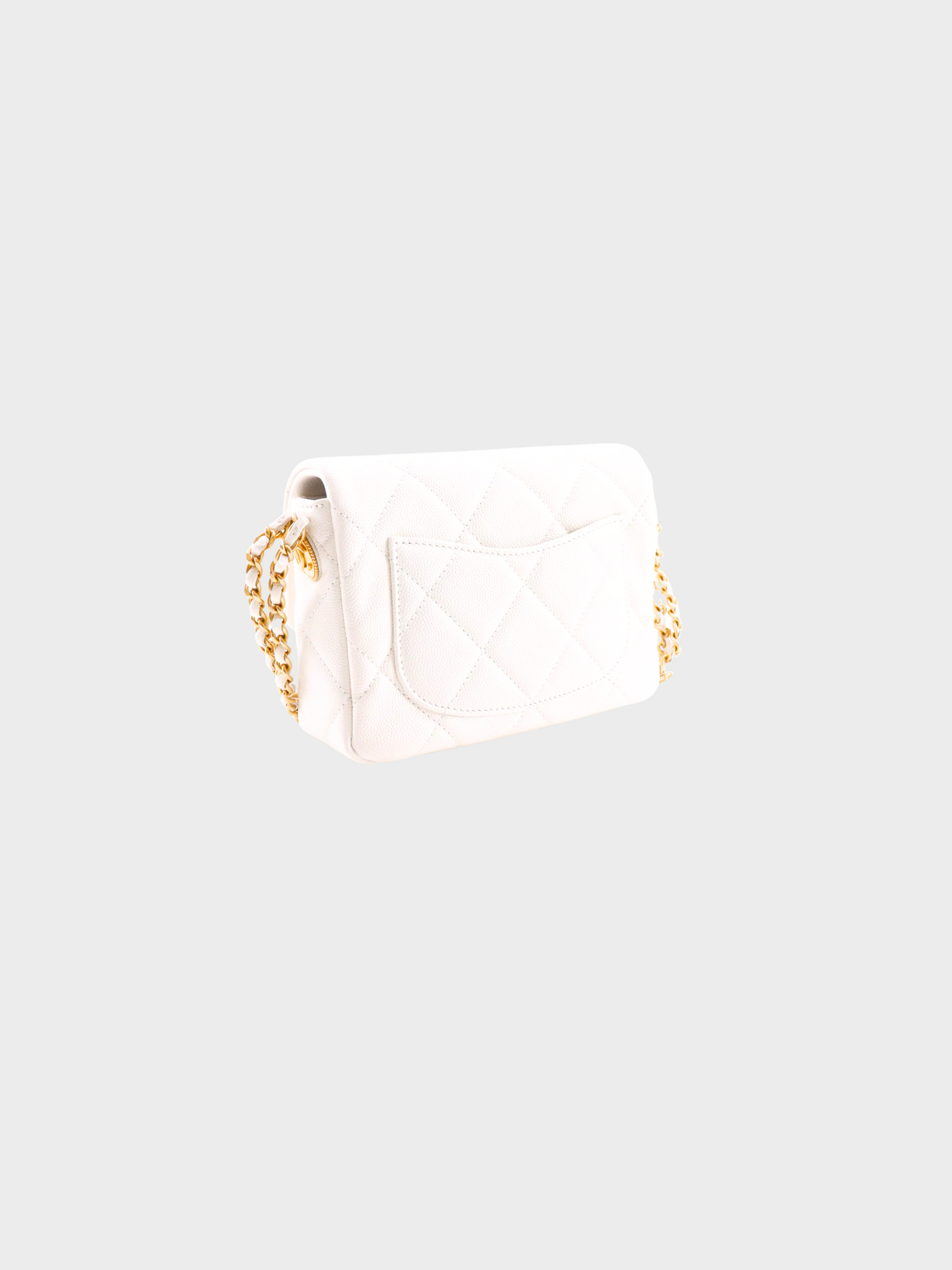 Chanel 2020s White Matelasse Flap Bag