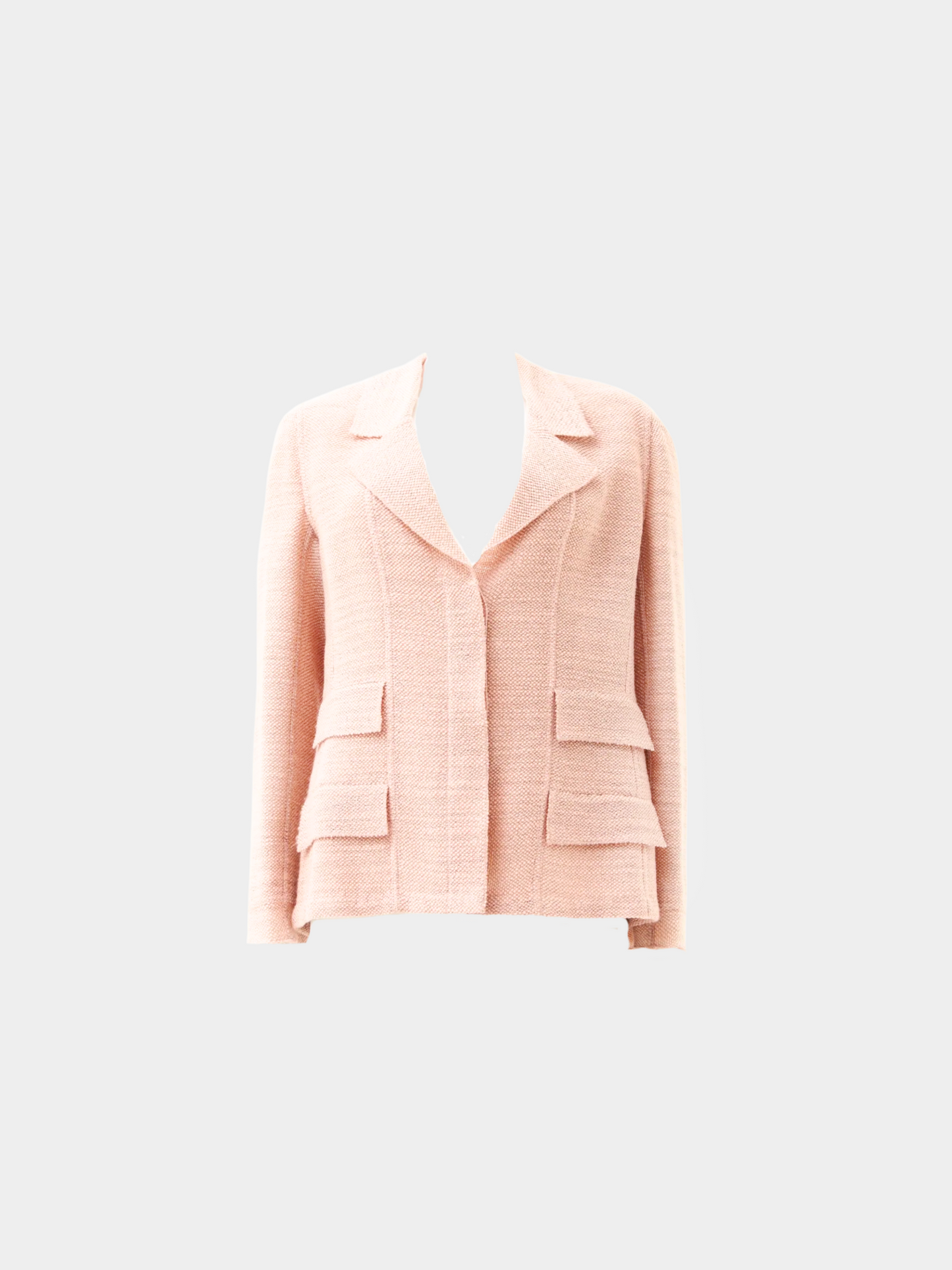 Chanel by Karl Lagerfeld FW 1999 Couture Pink Multipocket Silk Blazer