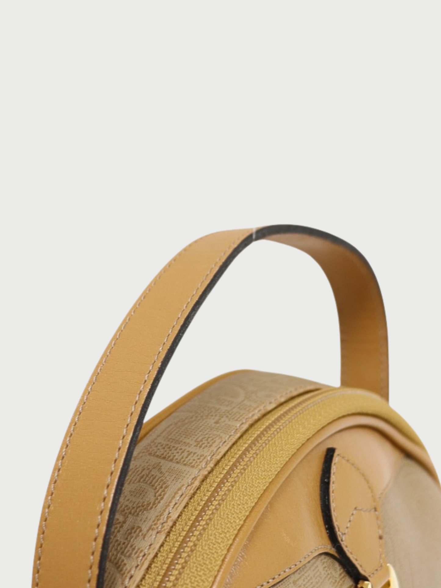 Christian Dior 2000s Beige Trotter PVC Leather Mini Handbag