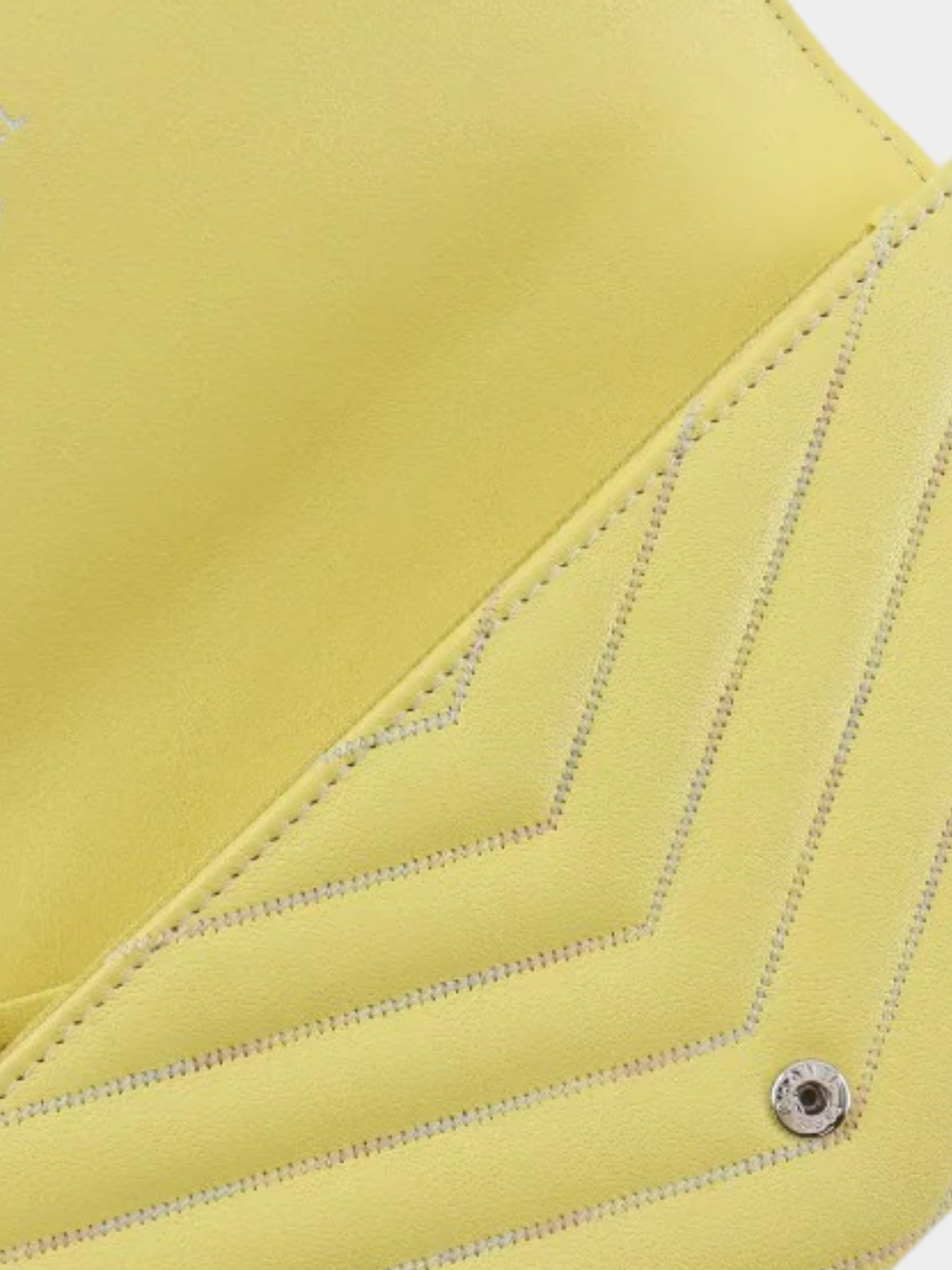 Chanel 2010s Yellow V-Stitch Lambskin Long Wallet