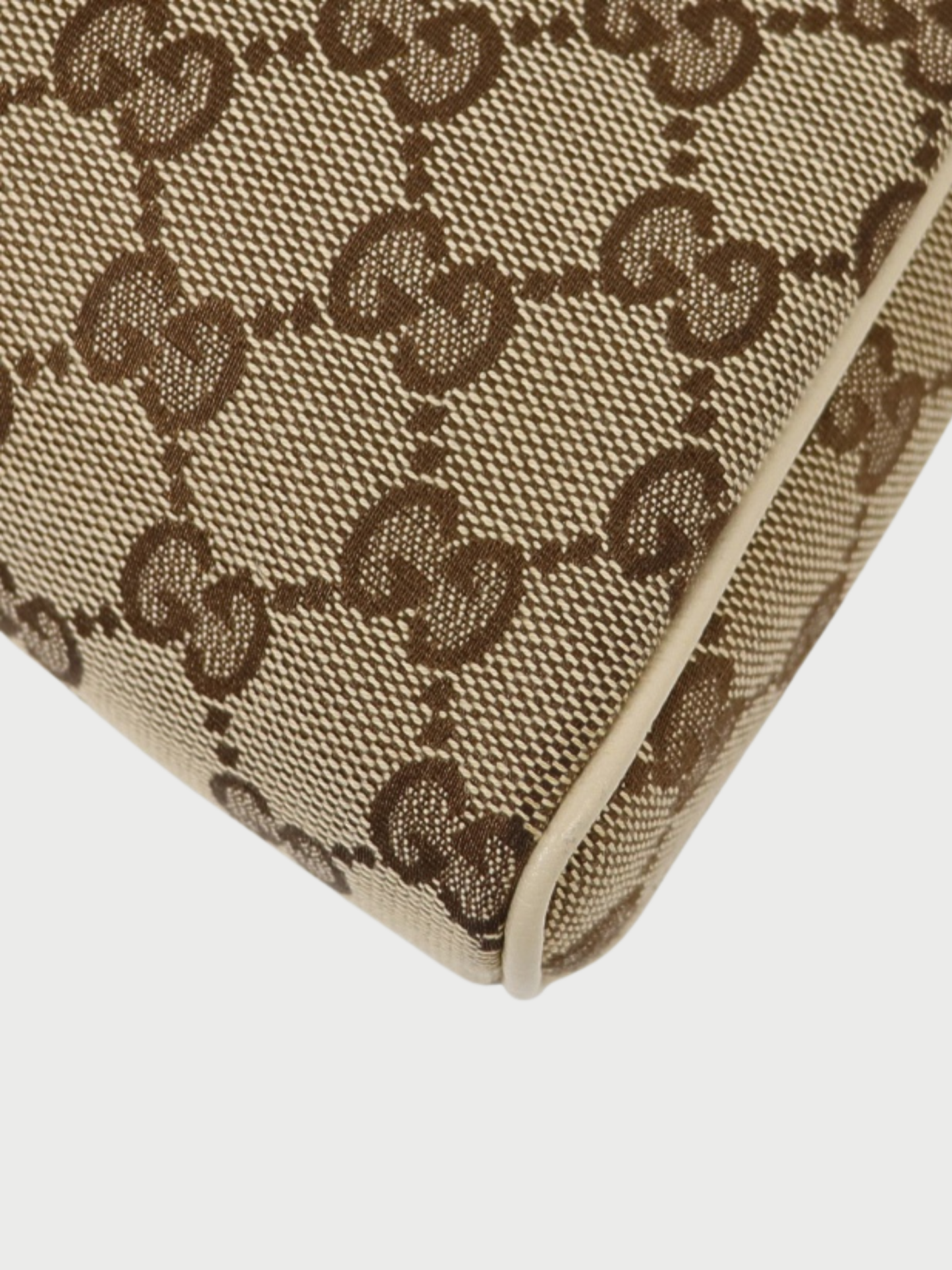 Gucci 2000s Beige GG Canvas Abbey One-Shoulder Bag