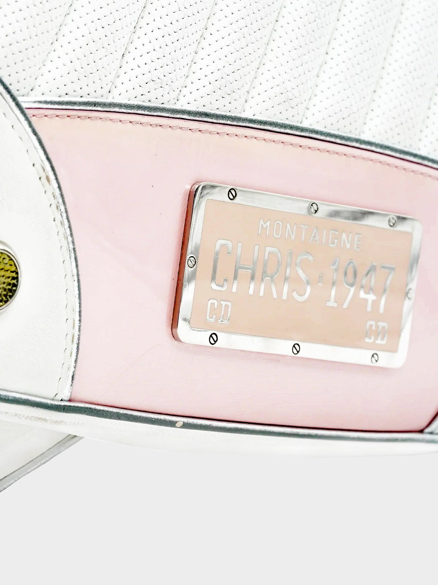 Christian Dior SS 2001 Runway White and Pink Double Saddle Cadillac 1950