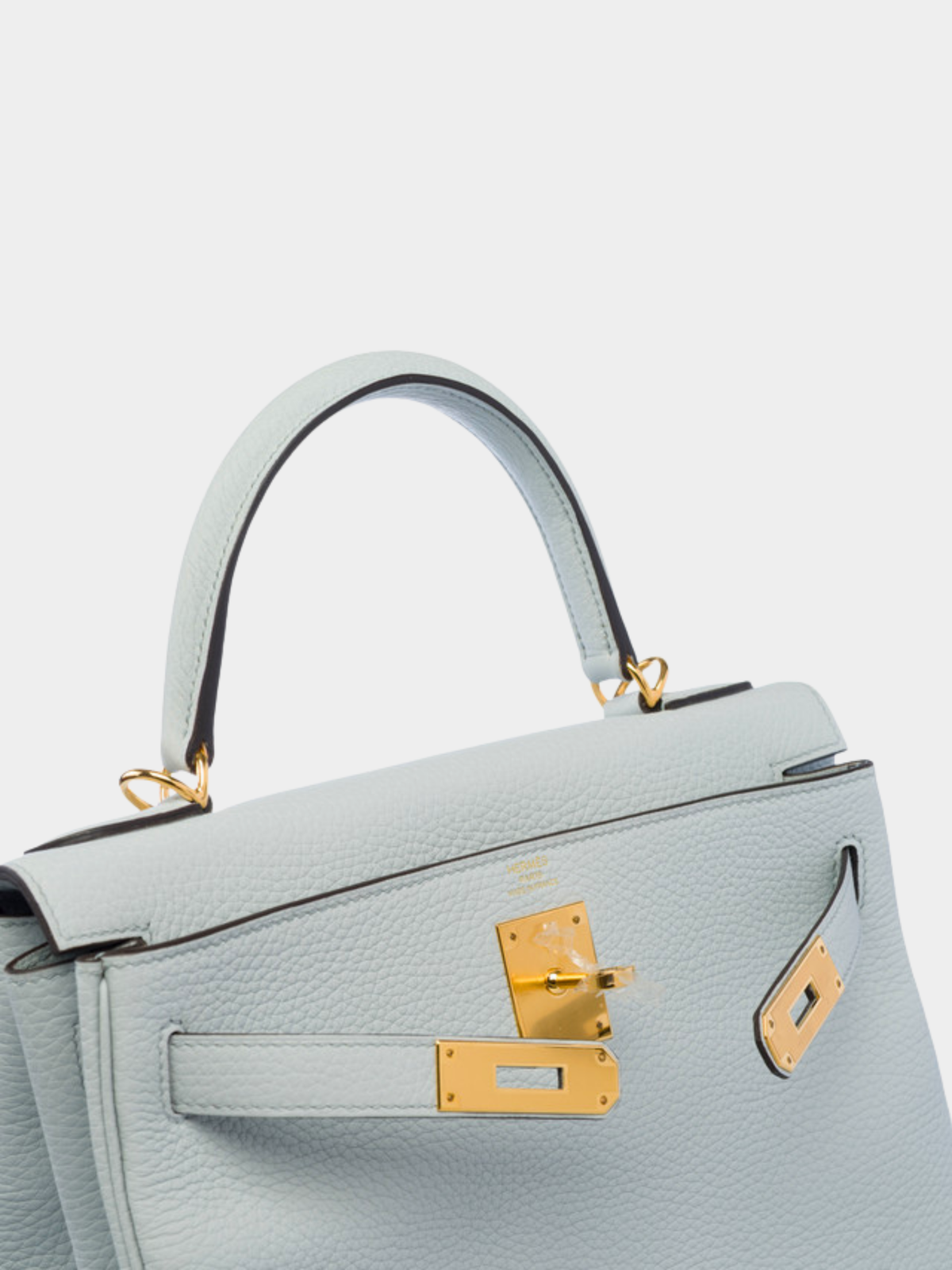 Hermès 2020s Blue Taurillon Clémence Kelly 28 Retourne Bag