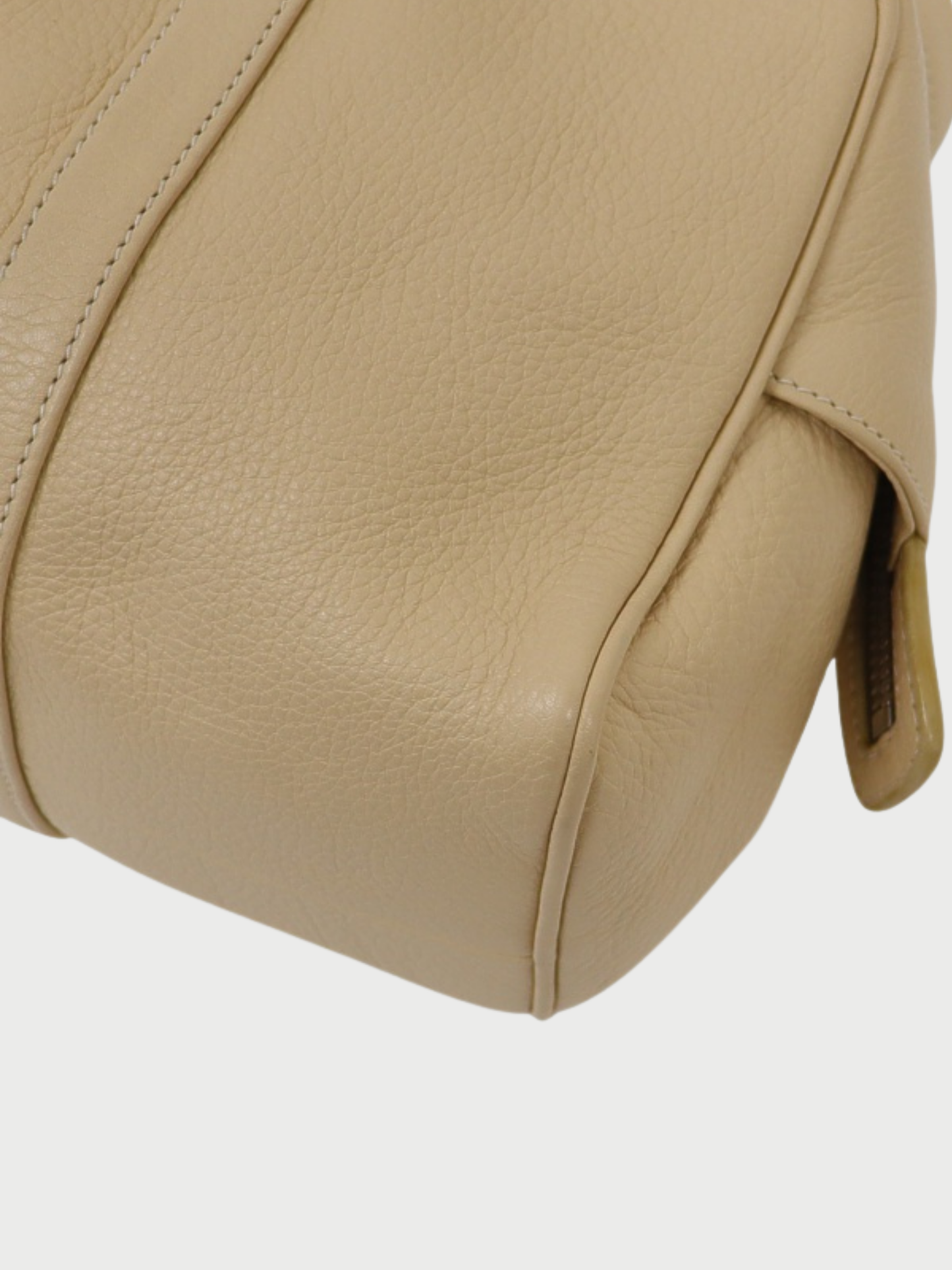 Prada 2020s Beige Leather Logo Shoulder Handbag