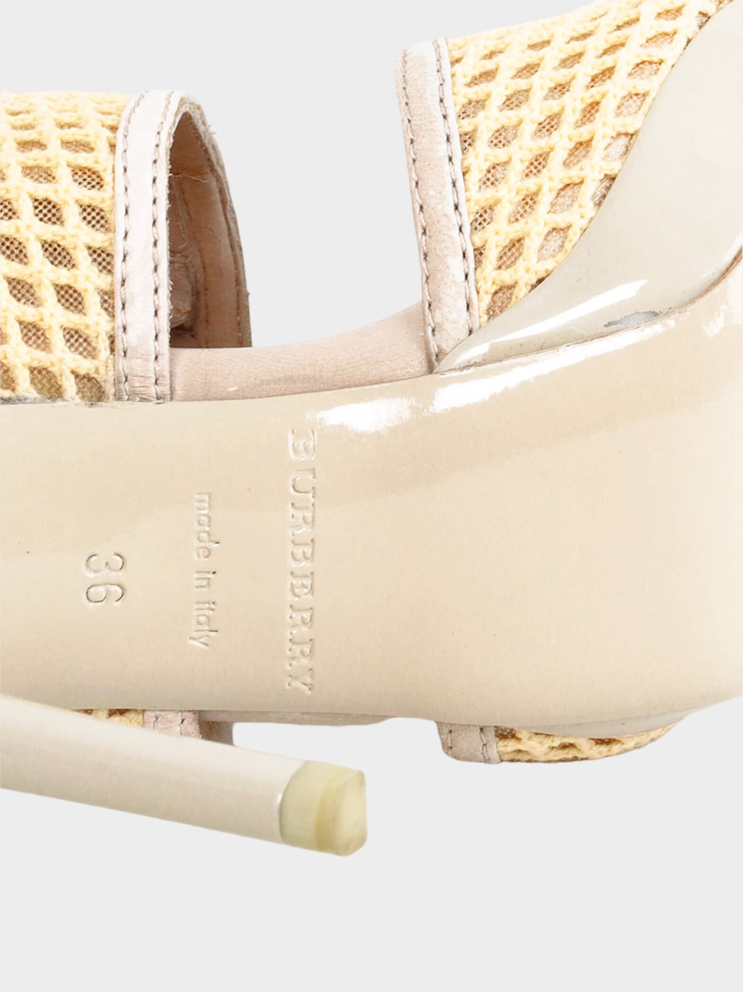 Burberry 2020s Beige Cut-Out Zipper Stiletto Heels