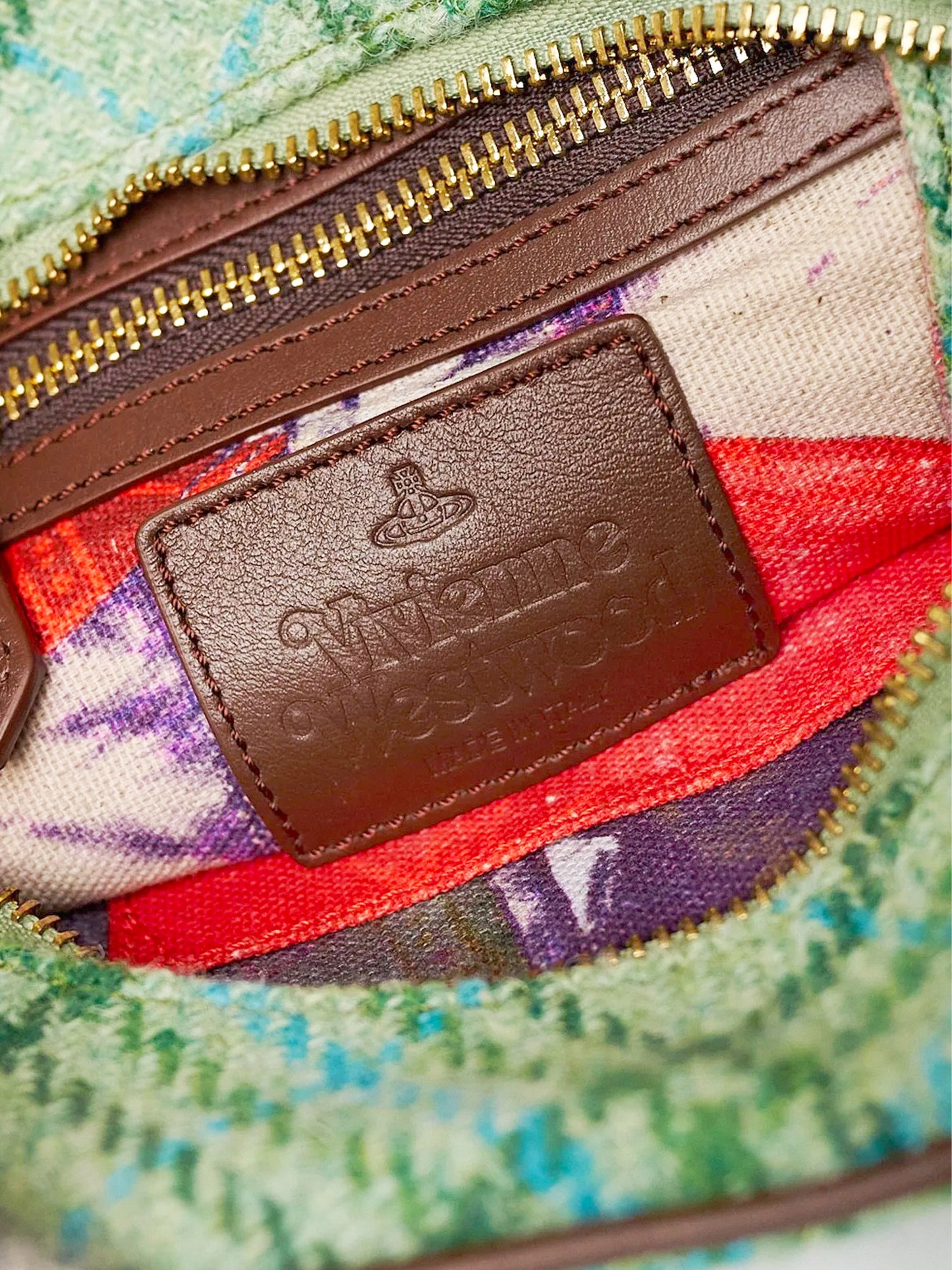 Vivienne Westwood 2020 Green Check Yasmin Handbag