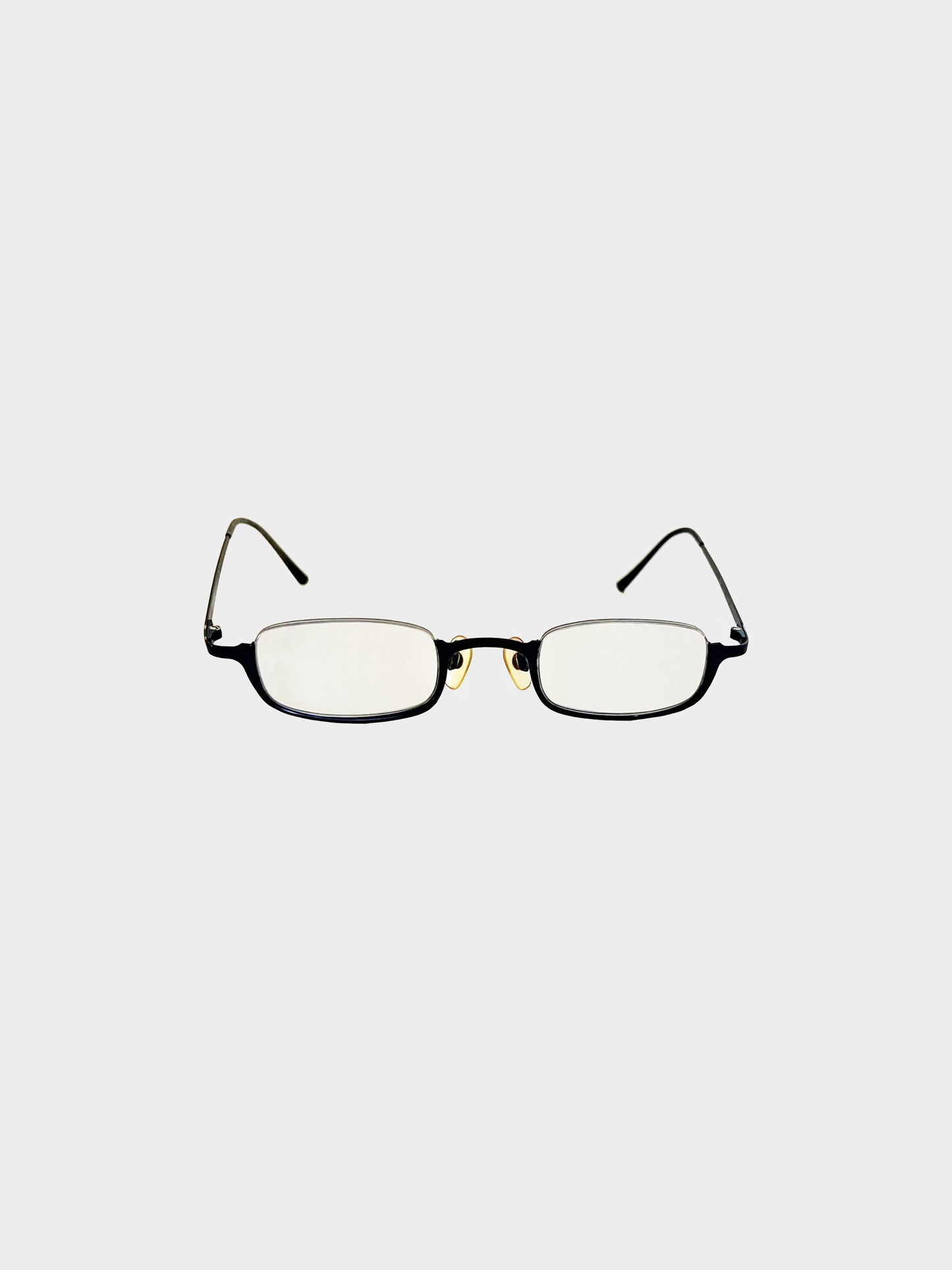 Chanel 1990s Black Bottom Rim Narrow Vintage Glasses