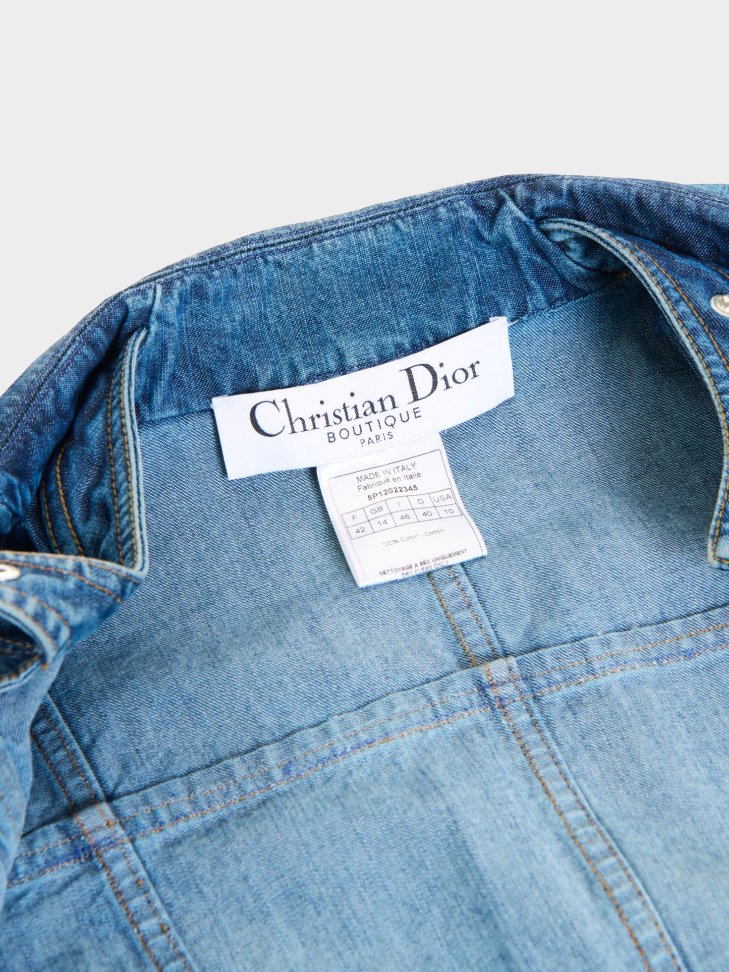 Christian Dior by John Galliano SS 2005 Double Layered Denim Blue Jacket