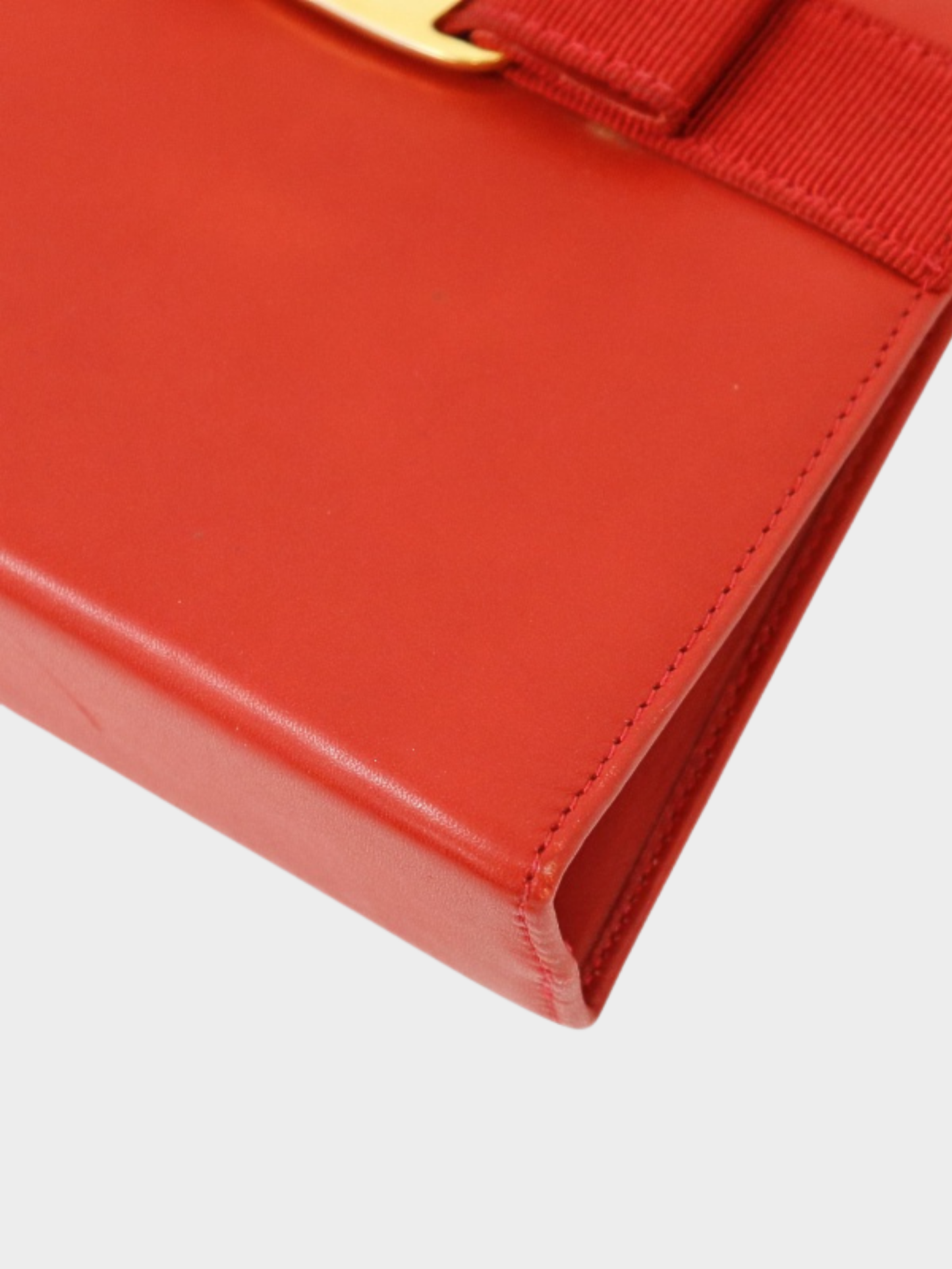Salvatore Ferragamo 2000s Red Leather Vara Shoulder Bag