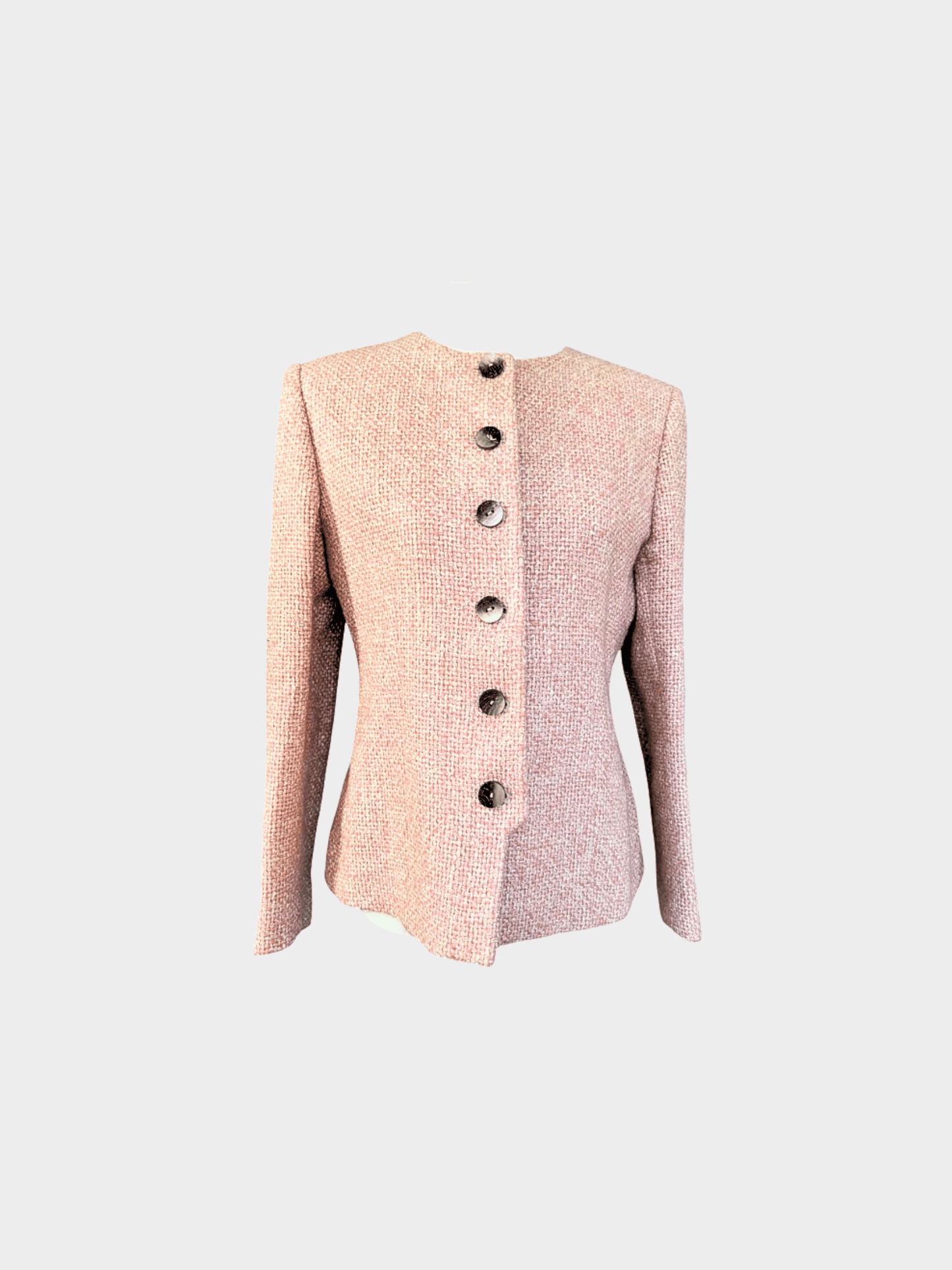 Valentino 1990s Pink Viscose-Wool Tweed Suit Set