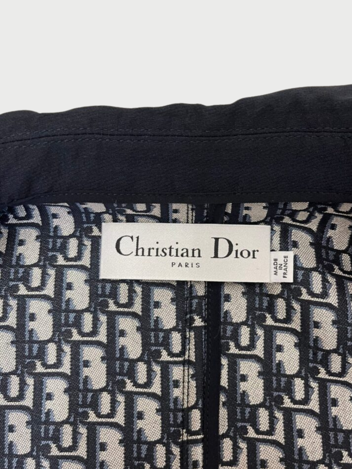 Christian Dior 2020s Navy Wool Silk Cropped Jacket