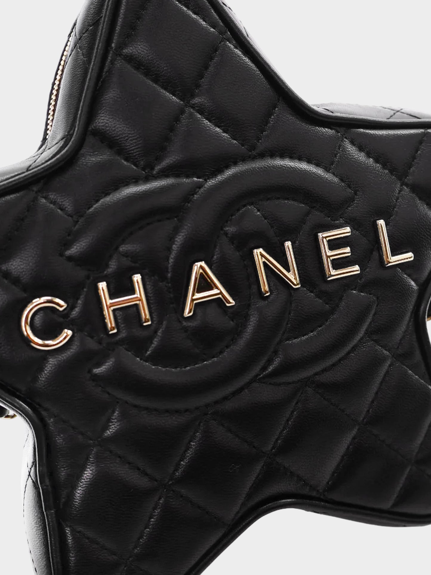 Chanel 2024 Black Lambskin Walk Of Fame Star Bag