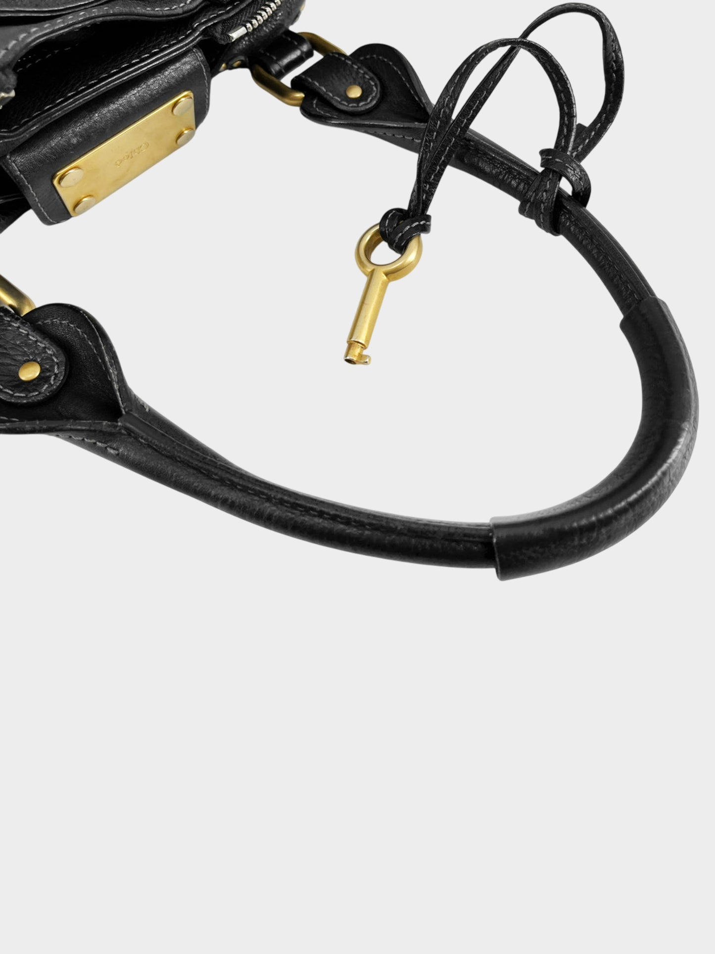 Chloe 2000s Black Leather Paddington Bag
