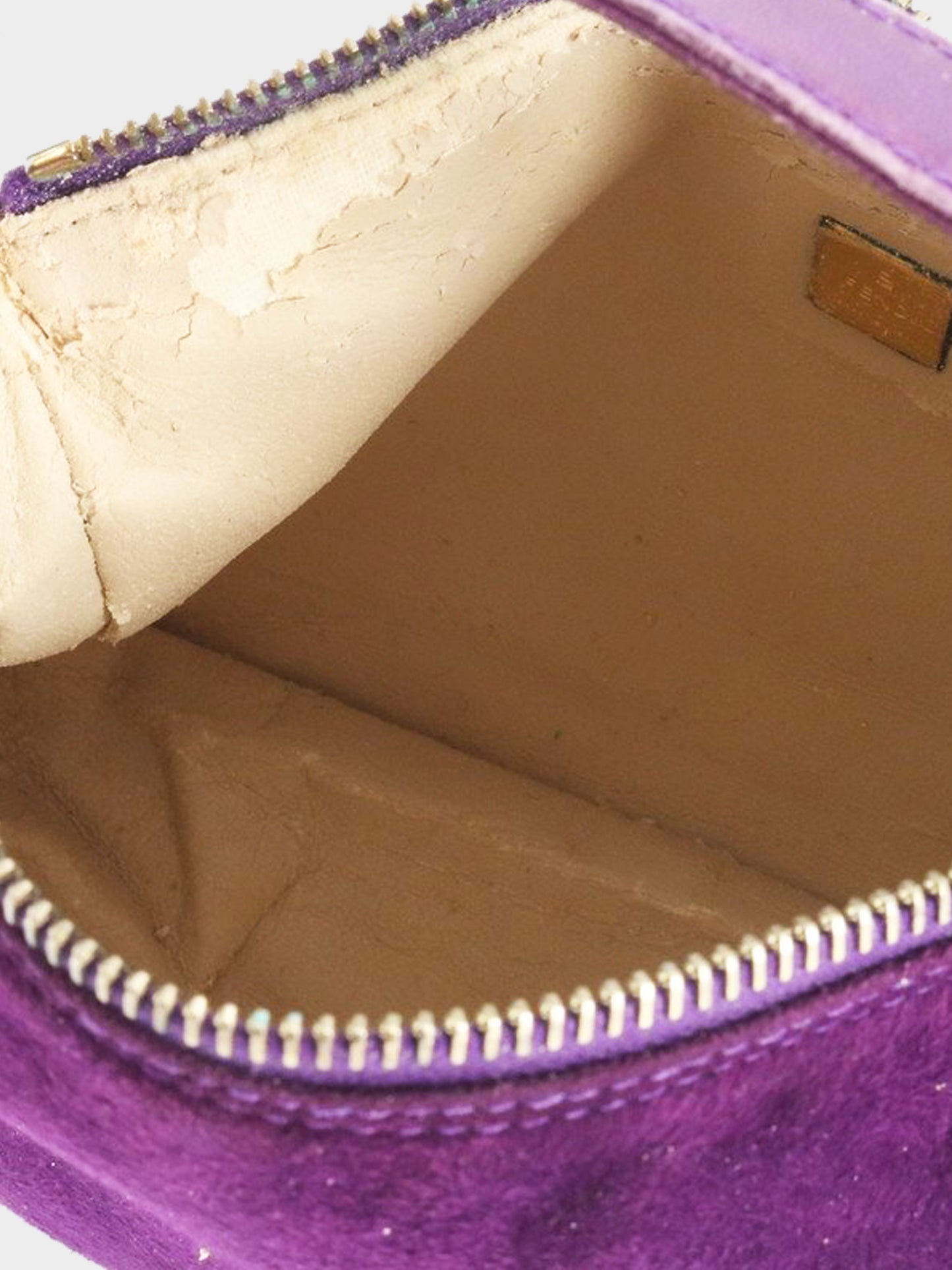 Fendi 2000s Purple Suede Mini Top Handle Bag