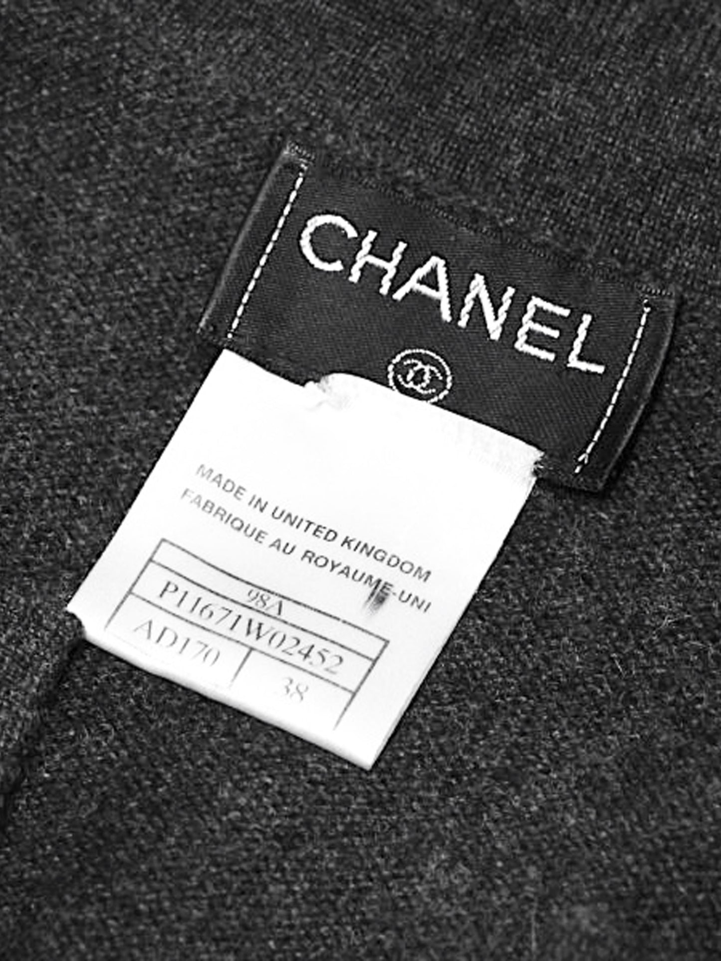 Chanel FW 1998 Dark Grey Cashmere Long Cardigan