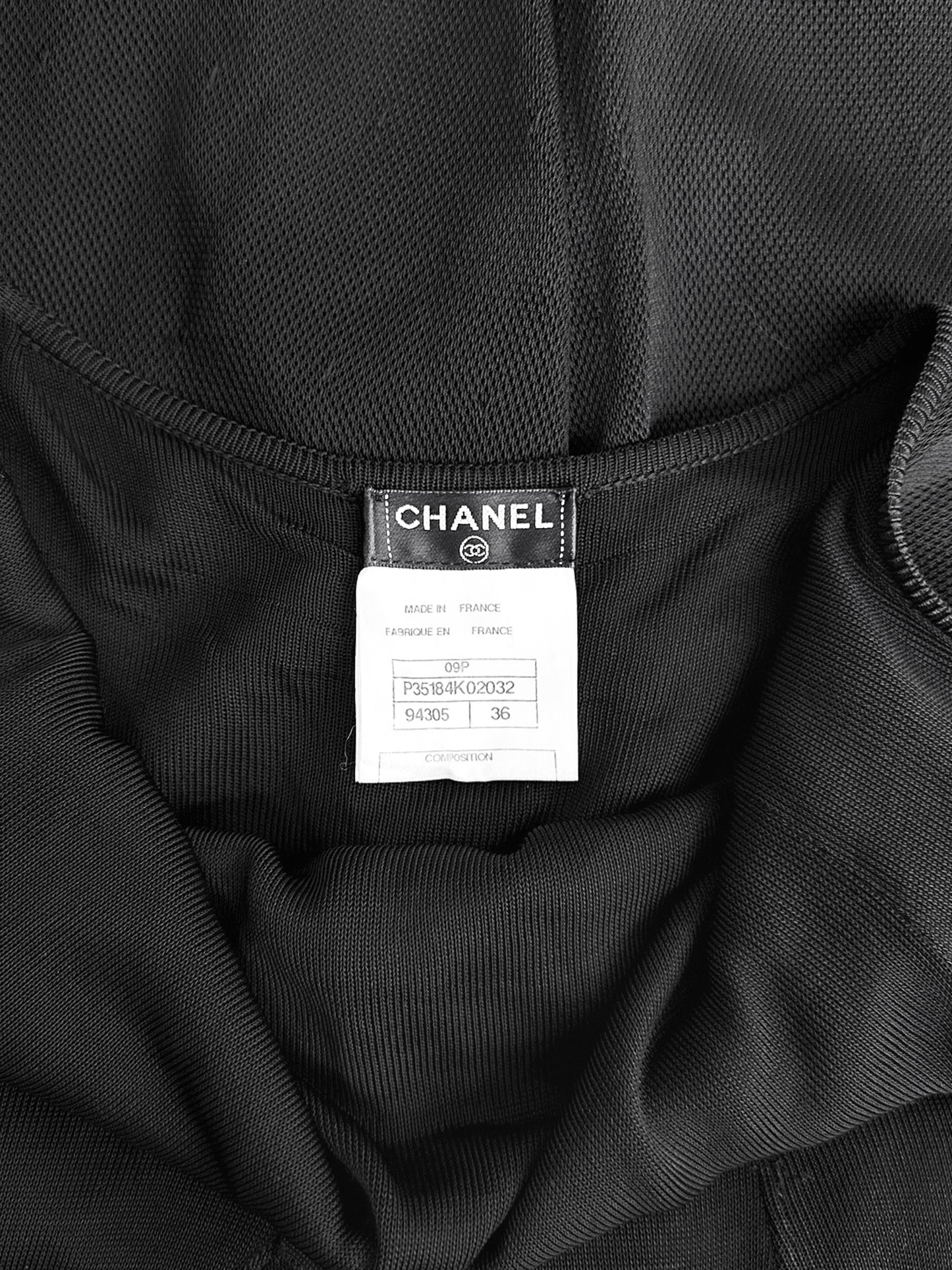 Chanel by Karl Lagerfeld SS 2009 Black Ruffled Mesh Dress