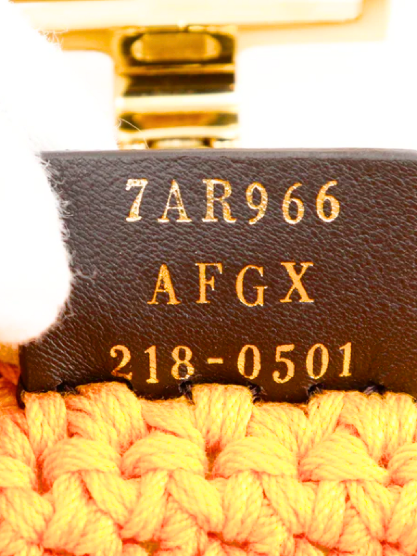 Fendi 2010s Yellow Crochet Two-Way Baguette Bag