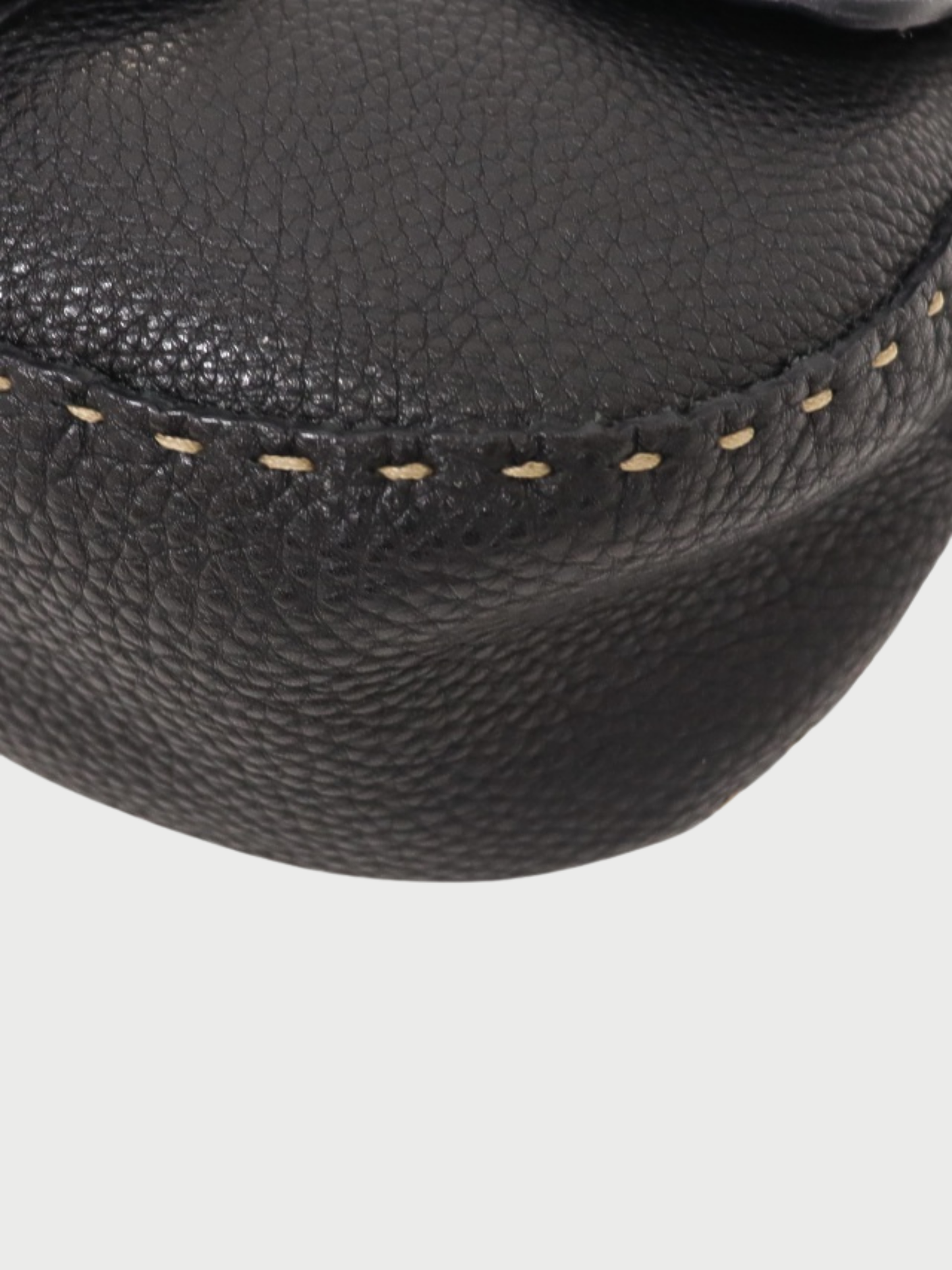 Fendi 2000s Black Selleria Leather One-Shoulder Bag